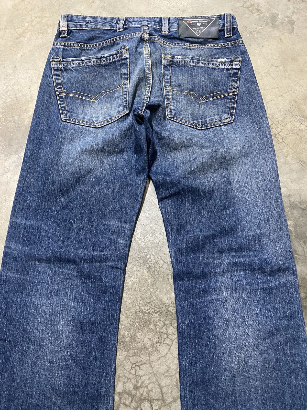 Hysteric Glamour × Nicole Club × Tornado Mart Japanese Nicole Distressed Slim Straight Denim p137 Size US 31 - 17 Thumbnail