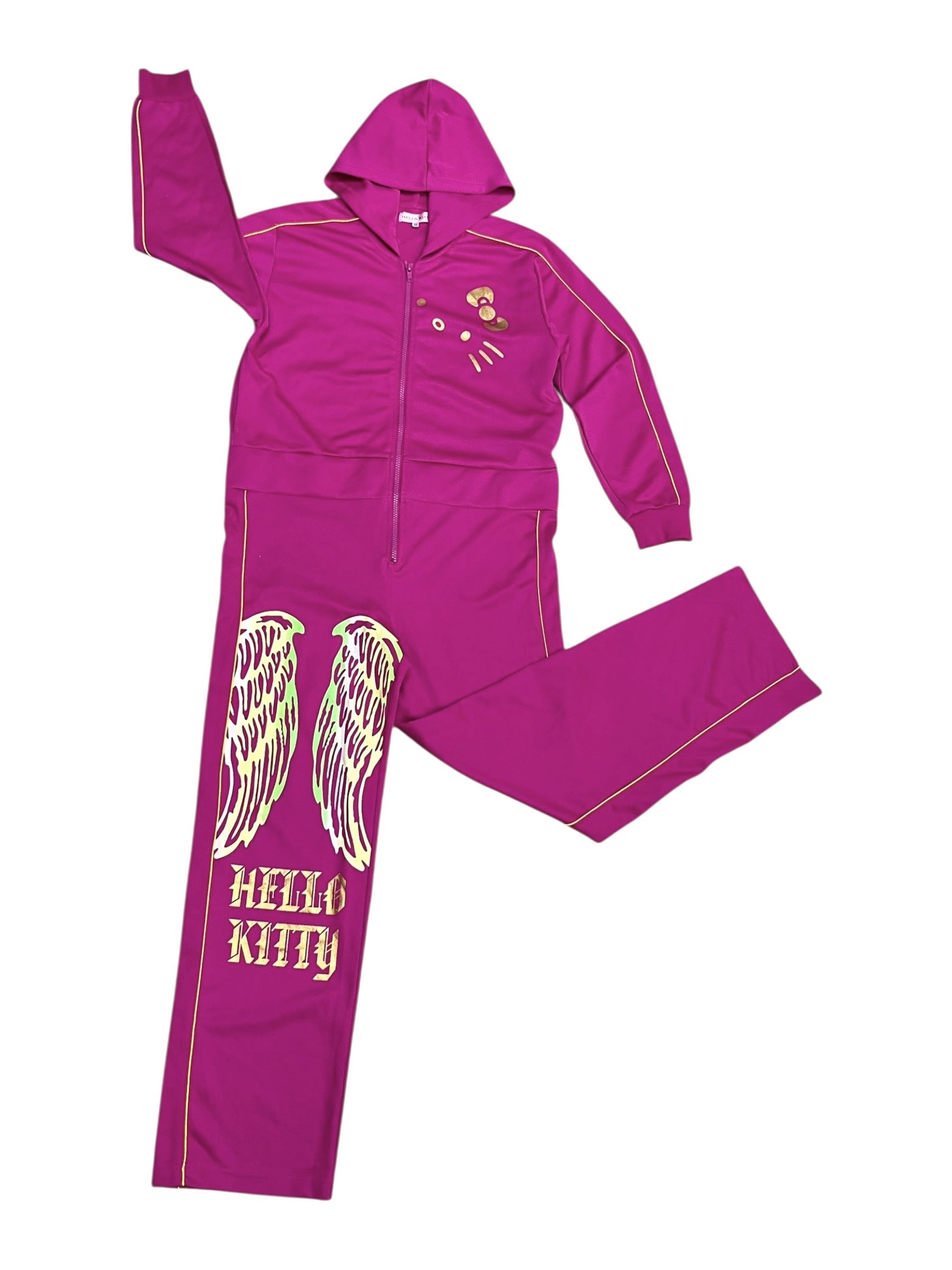 Anime DOPE💖 Y2K Hello Kitty Angel Wings Hoodie Jumpsuit © 2009 Size 27" / US 4 / IT 40 - 3 Thumbnail