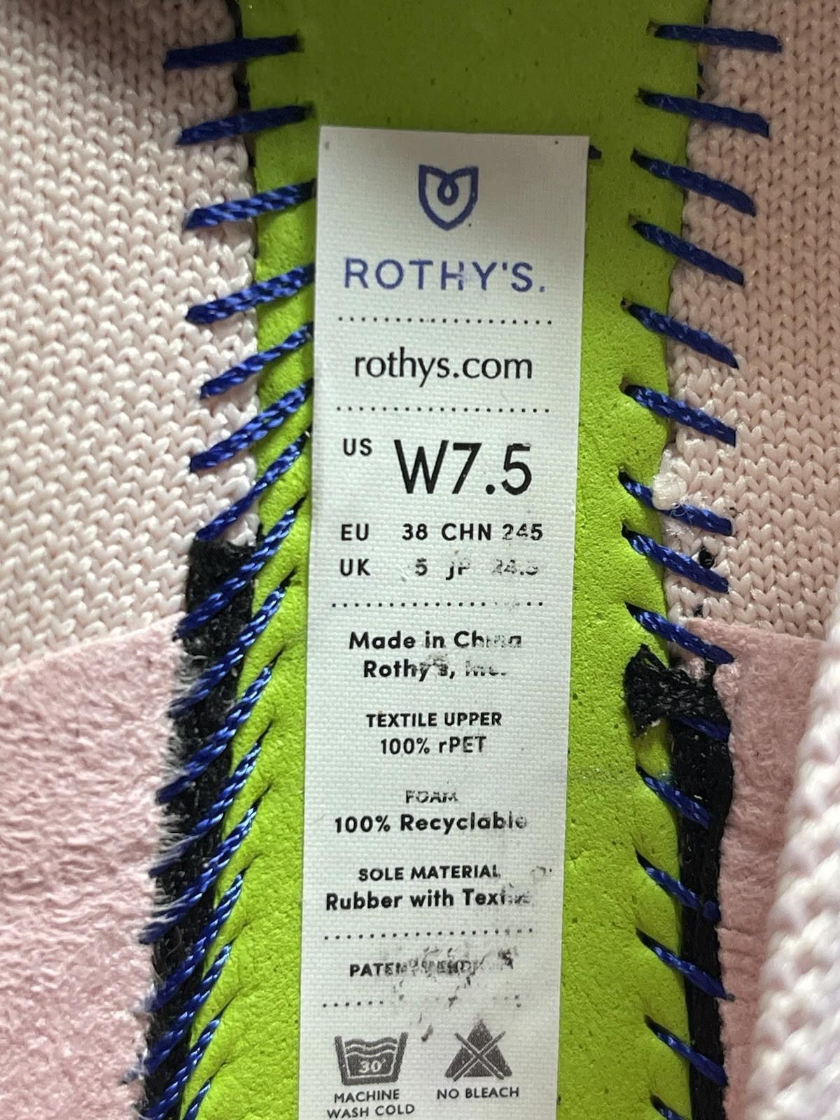Rothy's Rothys The Point Flats Womens 7.5 Pink Slip On Canvas Ballet Size US 7.5 / IT 37.5 - 8 Thumbnail