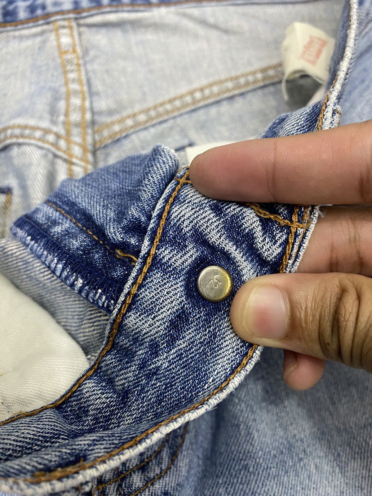 Levi's × Vintage LEVIS 502-xx BIG E SELVEDGE DISTRESSED DENIM JEANS Size US 32 / EU 48 - 13 Thumbnail