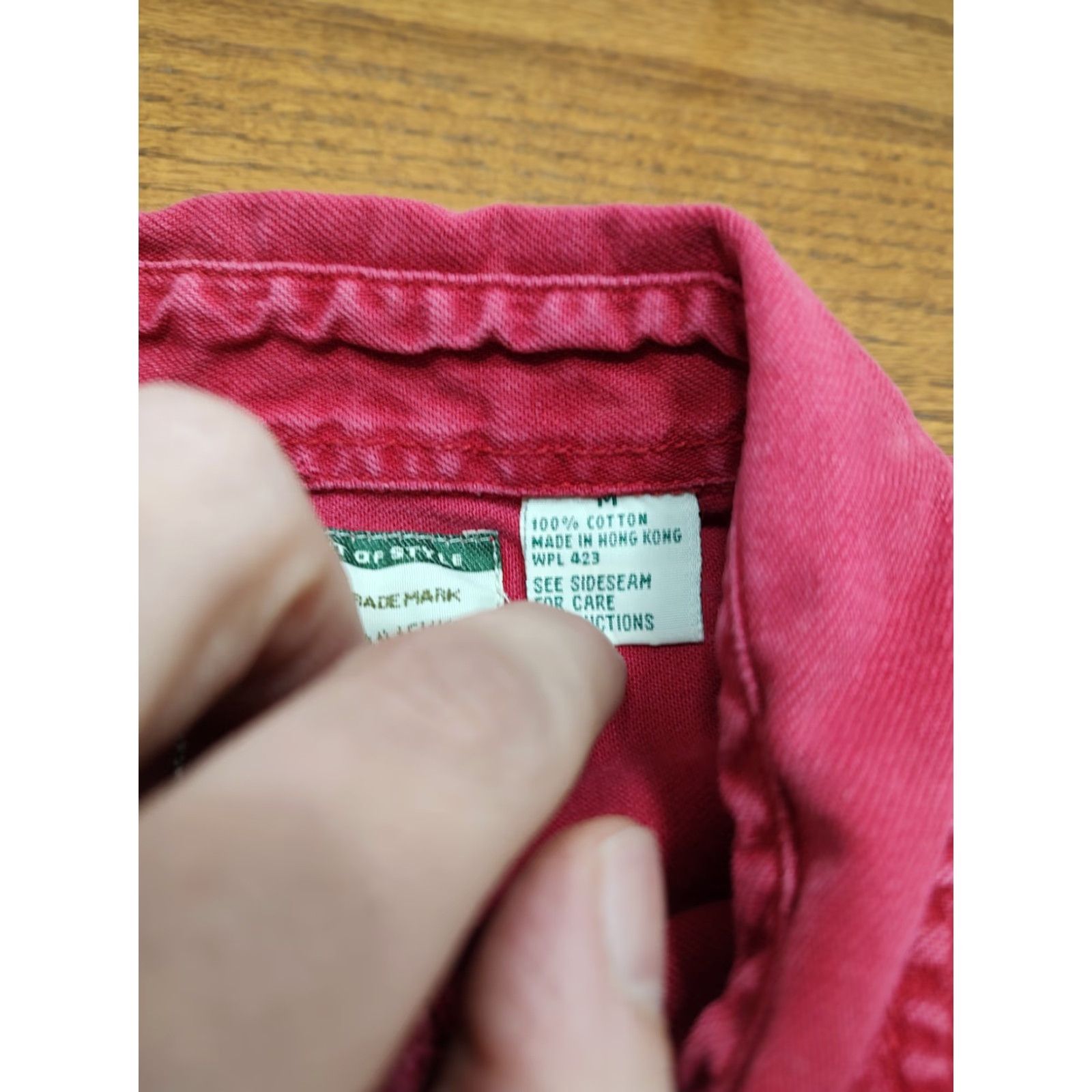 Levi's VINTAGE Levi's Button-Up Shirt Mens Large Red Heavy Canvas Long Sleeve Size US M / EU 48-50 / 2 - 6 Thumbnail