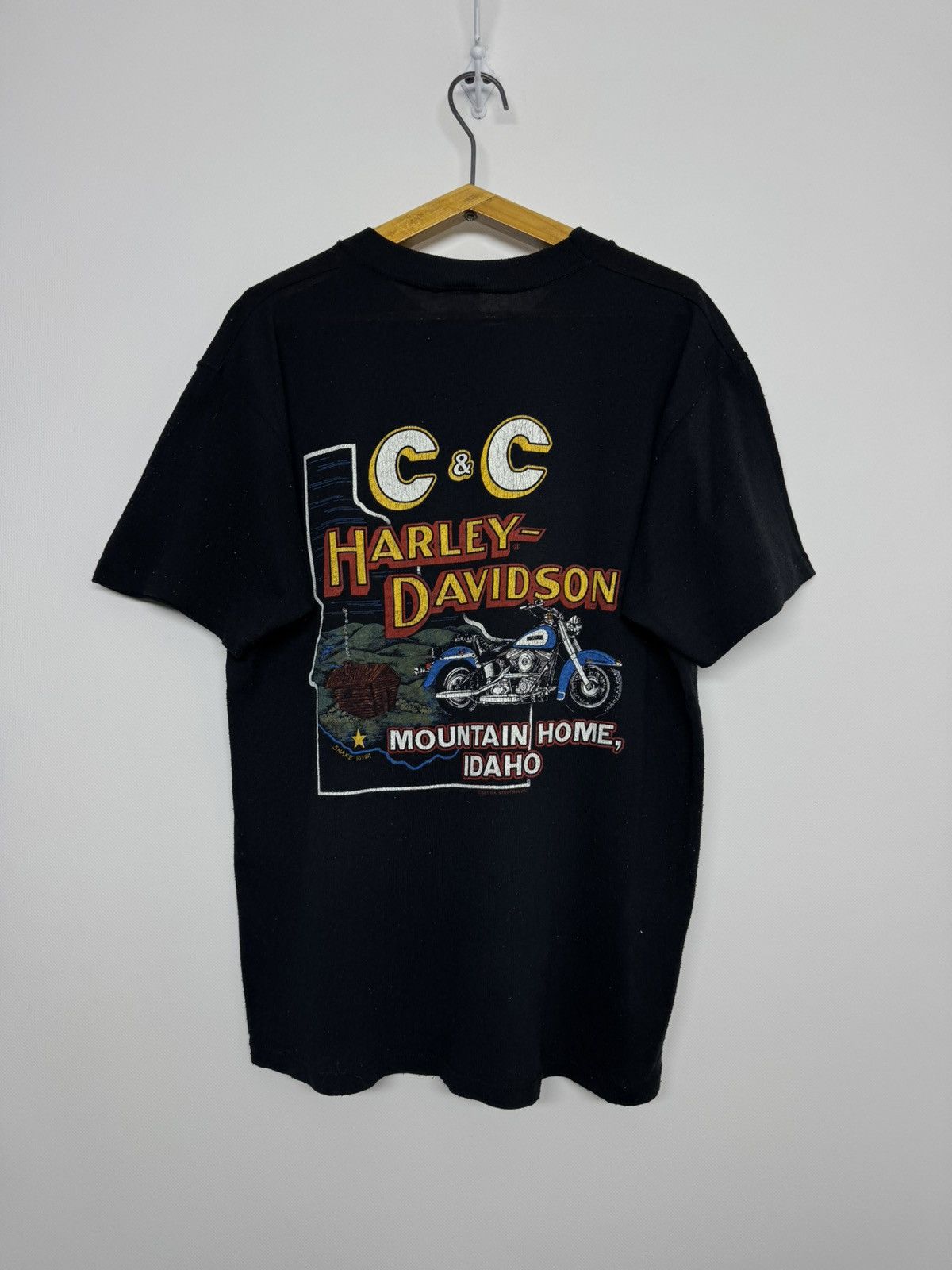 Vintage Vintage 80s Harley Davidson T-Shirt Size US L / EU 52-54 / 3 - 2 Thumbnail