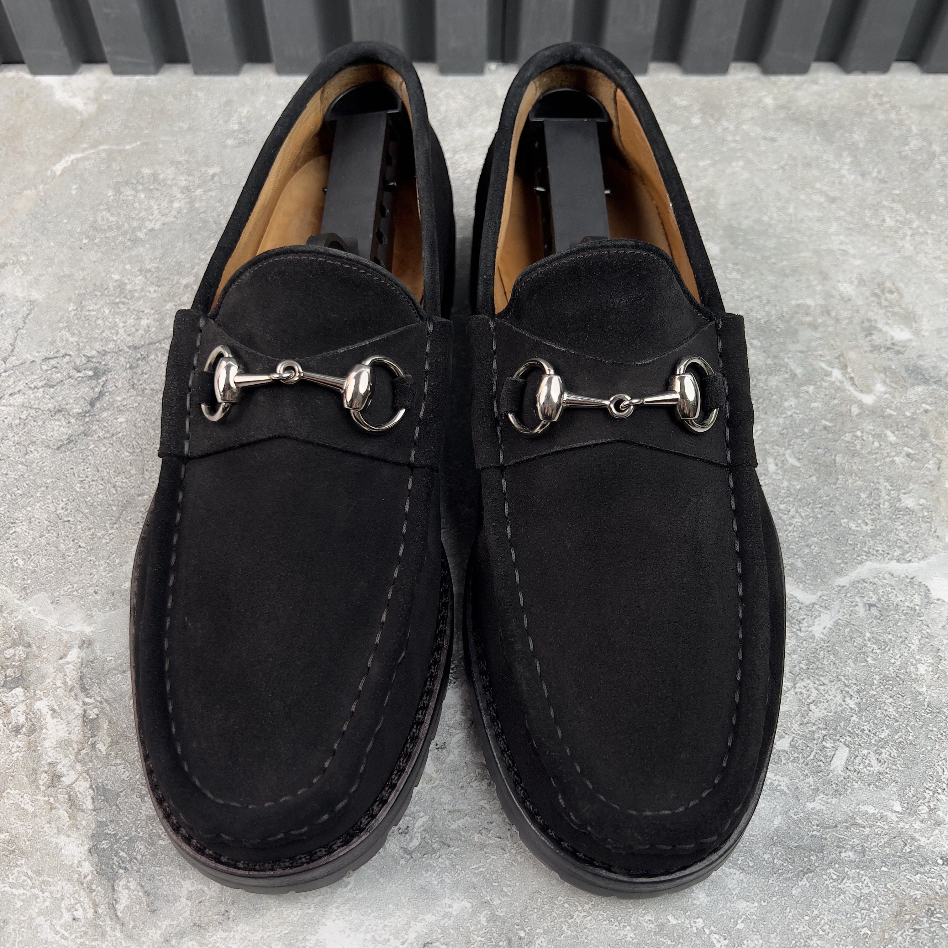 Gucci Sylke Horsebit Loafers Black Suede Size US 8 / EU 41 - 2 Thumbnail