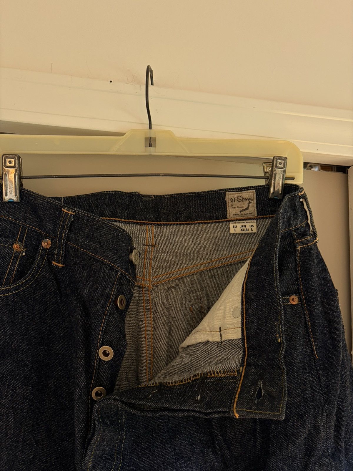 Evan Kinori X Orslow Wide Leg Selvedge Jean in Blue, Men's (Size 34) — image 4 of 6