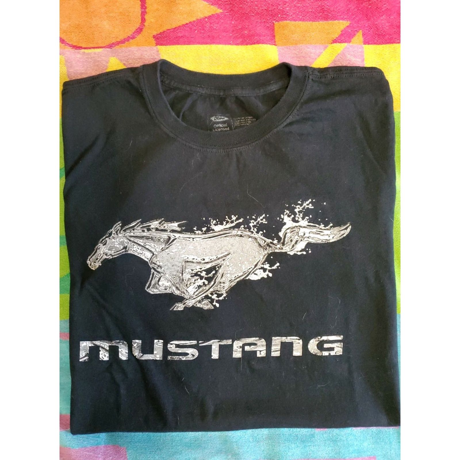 Ford Ford MUSTANG Official Licensed Product Flame Racing Black S/S TShirt SZ M Shirt Adult M Black Cotton Crew Neck Unisex Cars 90s? Size US M / EU 48-50 / 2 - 2 Thumbnail