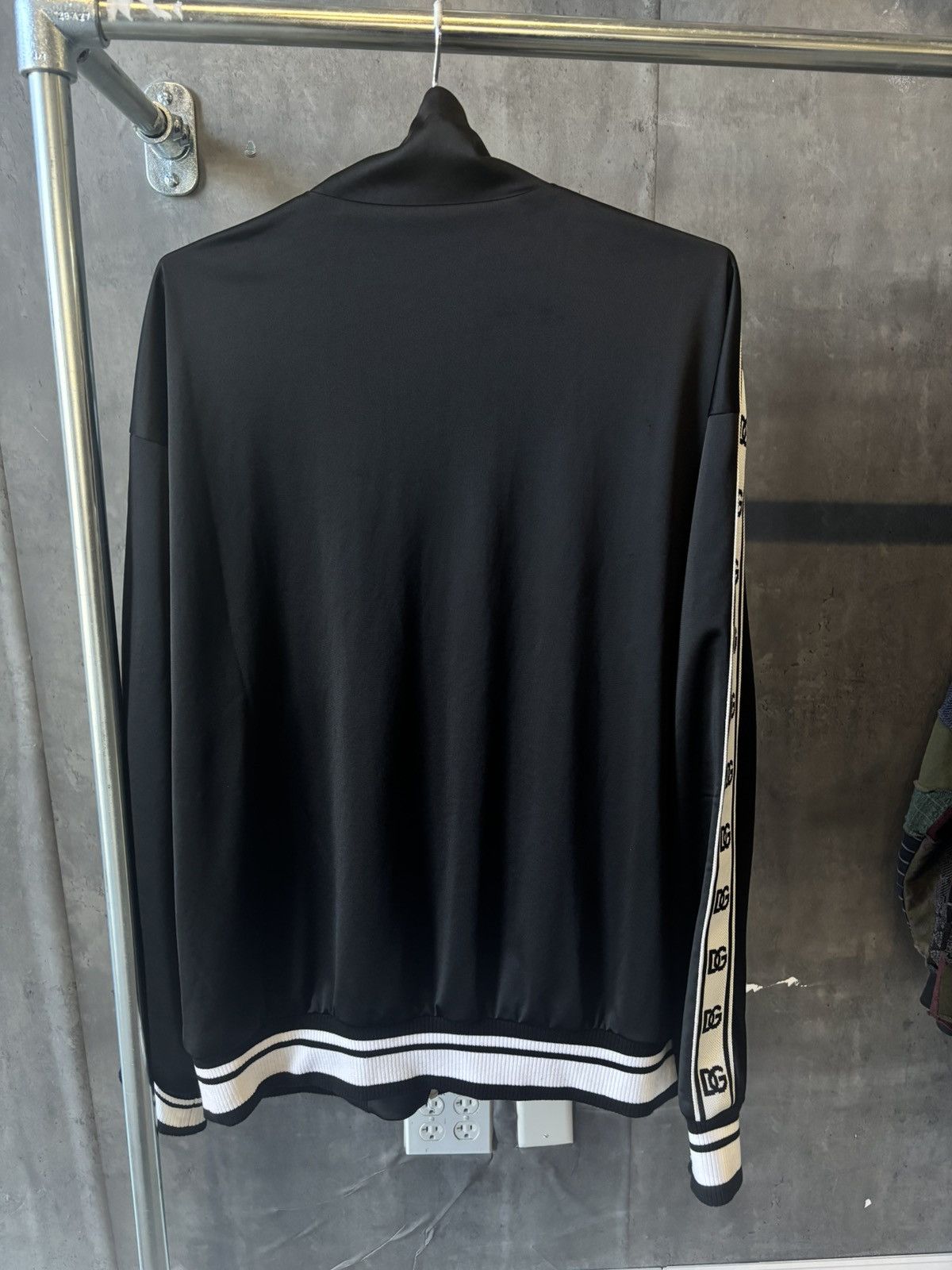Dolce & Gabbana Dolce & Gabbana Logo Tape Satin Bomber Jacket in Black Size US L / EU 52-54 / 3 - 9 Thumbnail