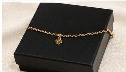 Other Elegant Gold Clover Anklet Bracelet Size ONE SIZE - 2 Thumbnail