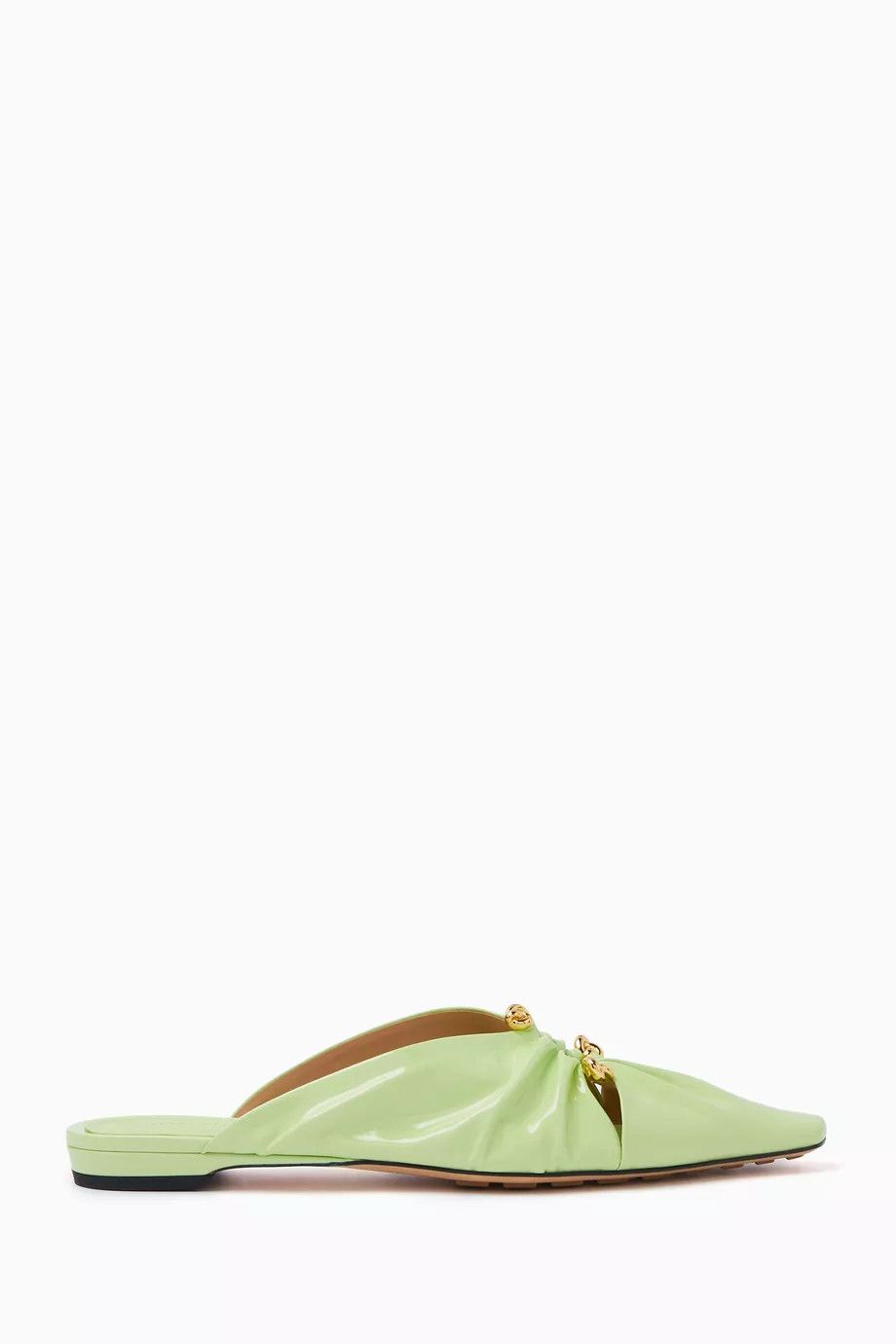Bottega Veneta o1bcso1str0225 Bunnie Flat Mules in Light Green Size US 11 / IT 41 - 1 Thumbnail
