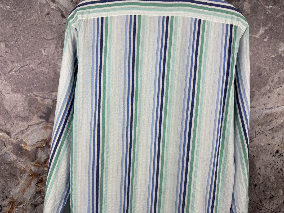 Yves Saint Laurent Yves Saint Laurent Striped Long Sleeve Shirt Button Up SizeL Size US L / EU 52-54 / 3 - 14 Thumbnail