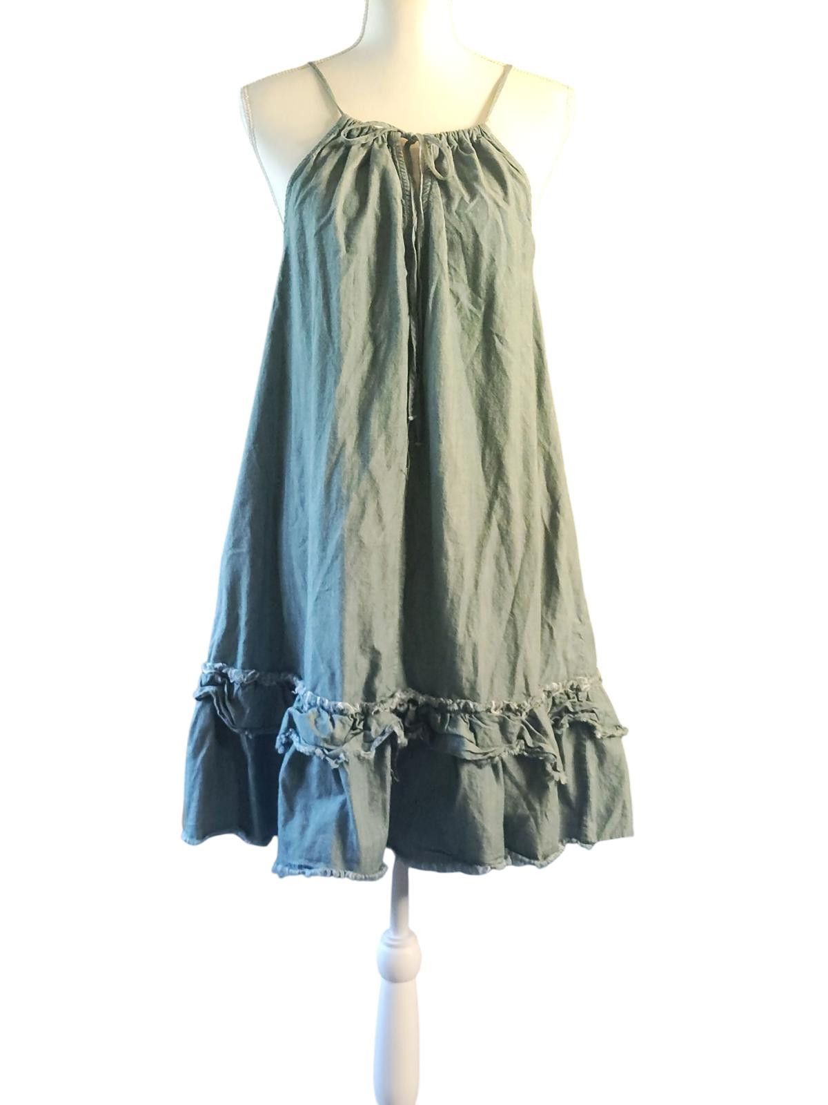 Designer Wishlist Women's Midi Dress w Ruffle Hem & Spaghetti Straps Size M / US 6-8 / IT 42-44 - 3 Thumbnail