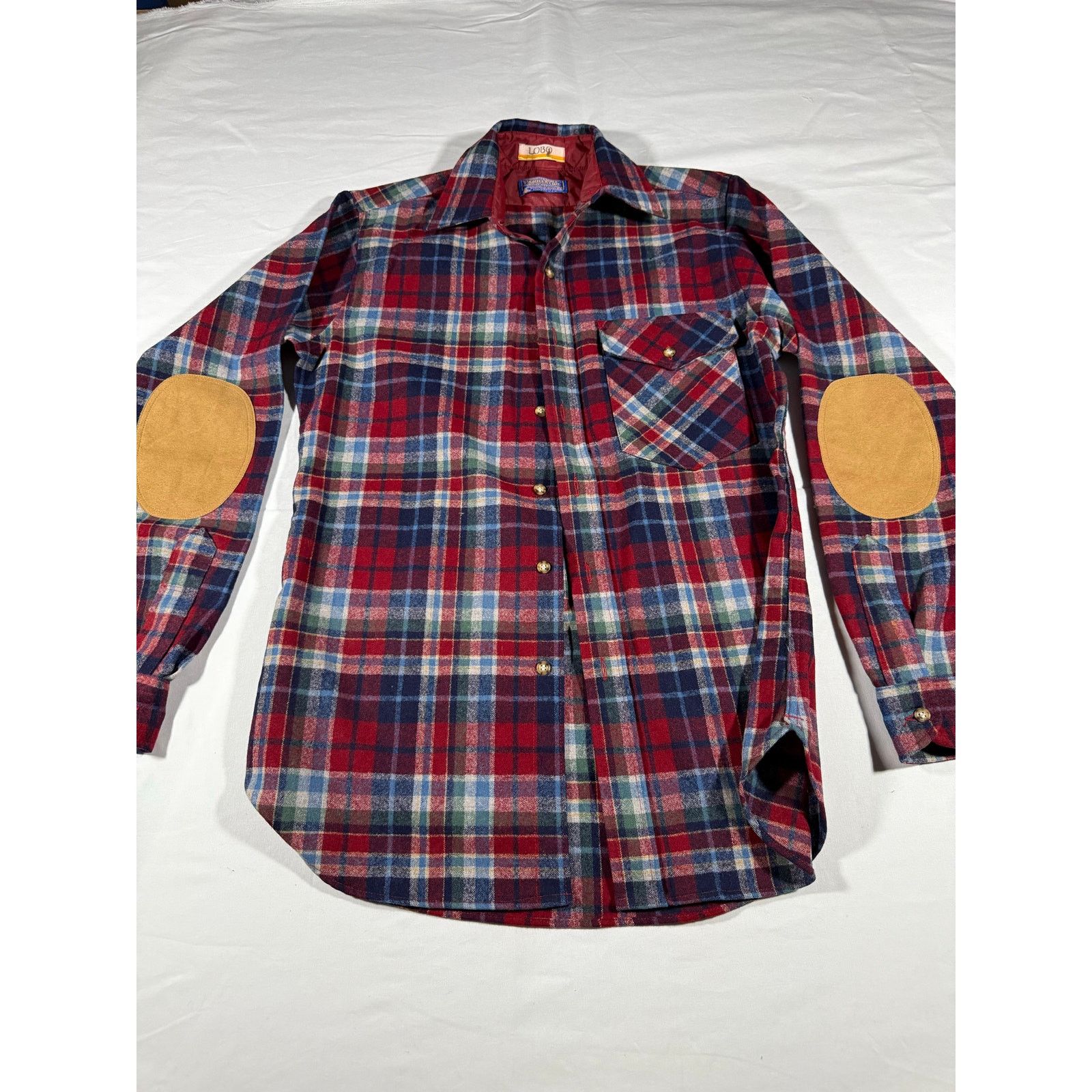 Pendleton Pendleton Lobo Men’s S Wool Plaid Flannel Shirt Red Blue USA Size US S / EU 44-46 / 1 - 1 Thumbnail