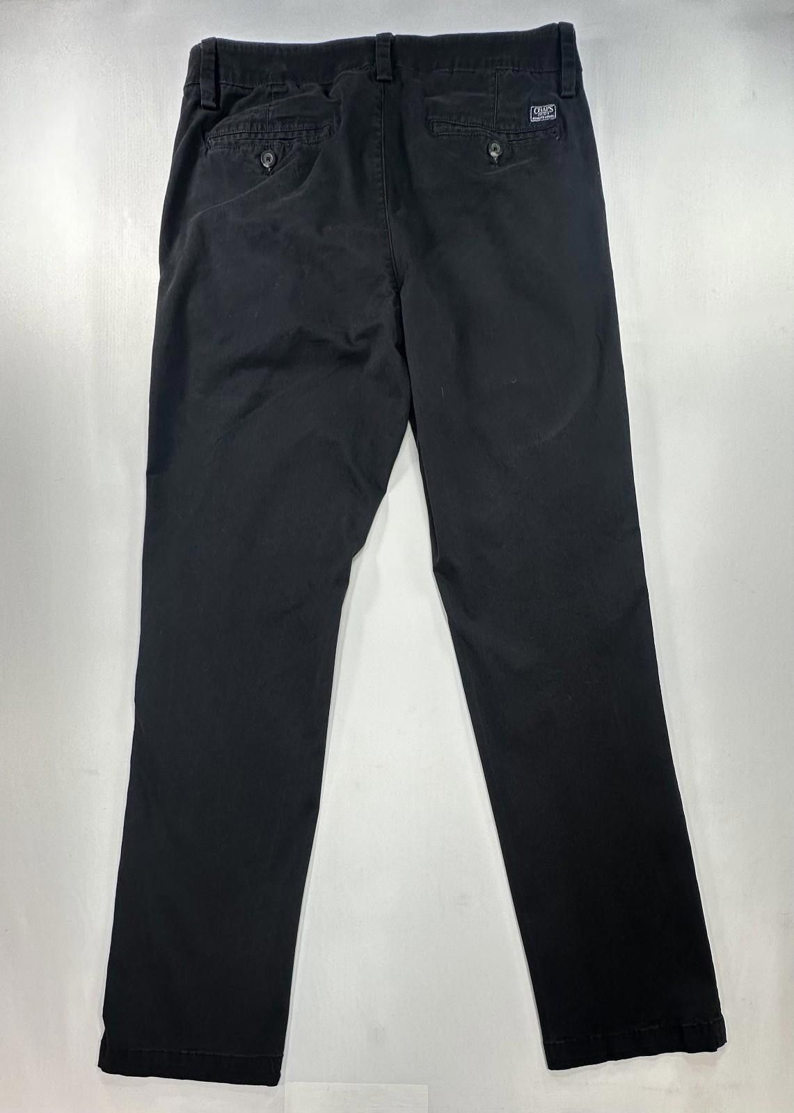Chaps Chaps Straight Fit Flat Front Chinos Black Mens 32/34 Size US 32 / EU 48 - 2 Thumbnail