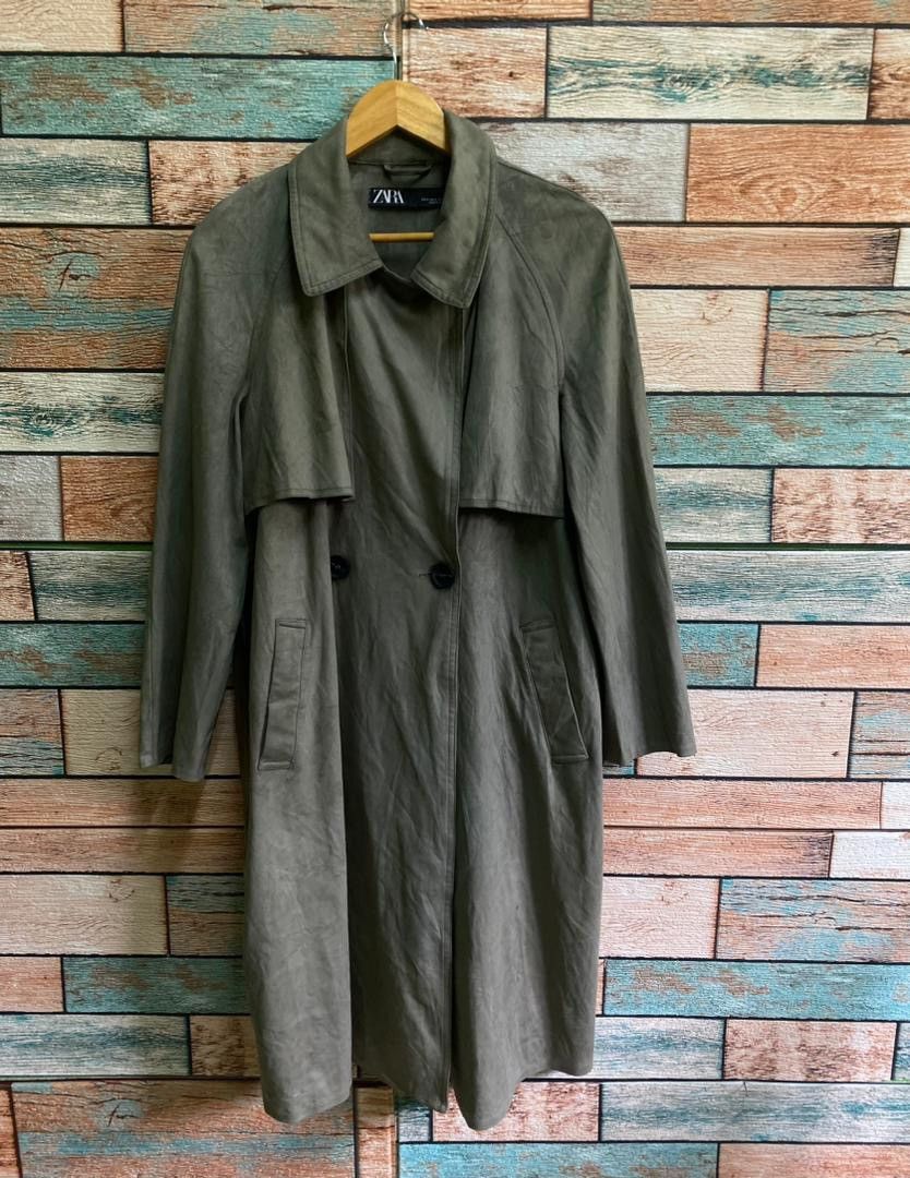 Zara Zara Leather Long Jacket Size S / US 4 / IT 40 - 1 Thumbnail