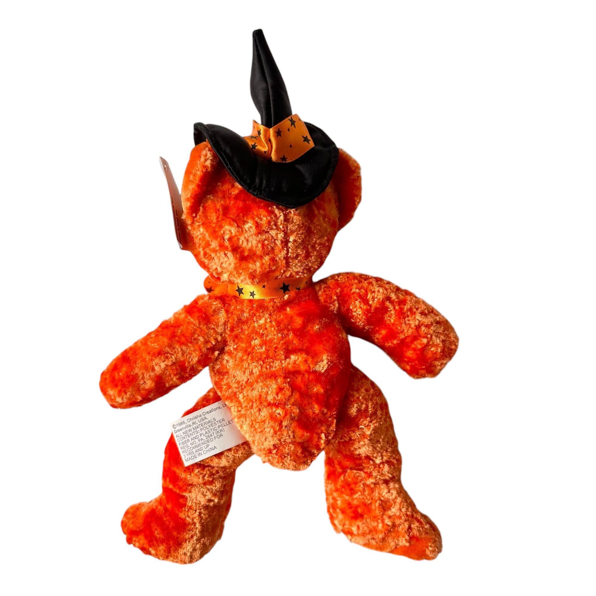 Vintage VTG 1988 Crista Collections Halloween Bear Plush NWT Orange Size ONE SIZE - 6 Thumbnail