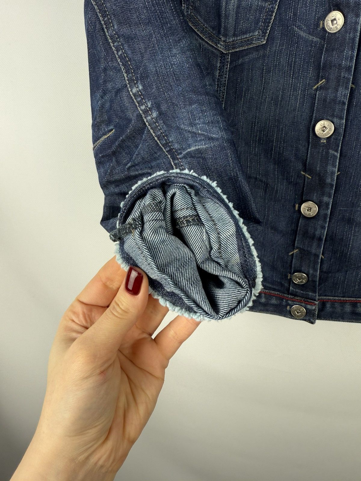 Marithe + Francois Girbaud × Vintage Marithe Francois Girbaud Vintage Avant-garde Denim Jacket Size S / US 4 / IT 40 - 12 Thumbnail