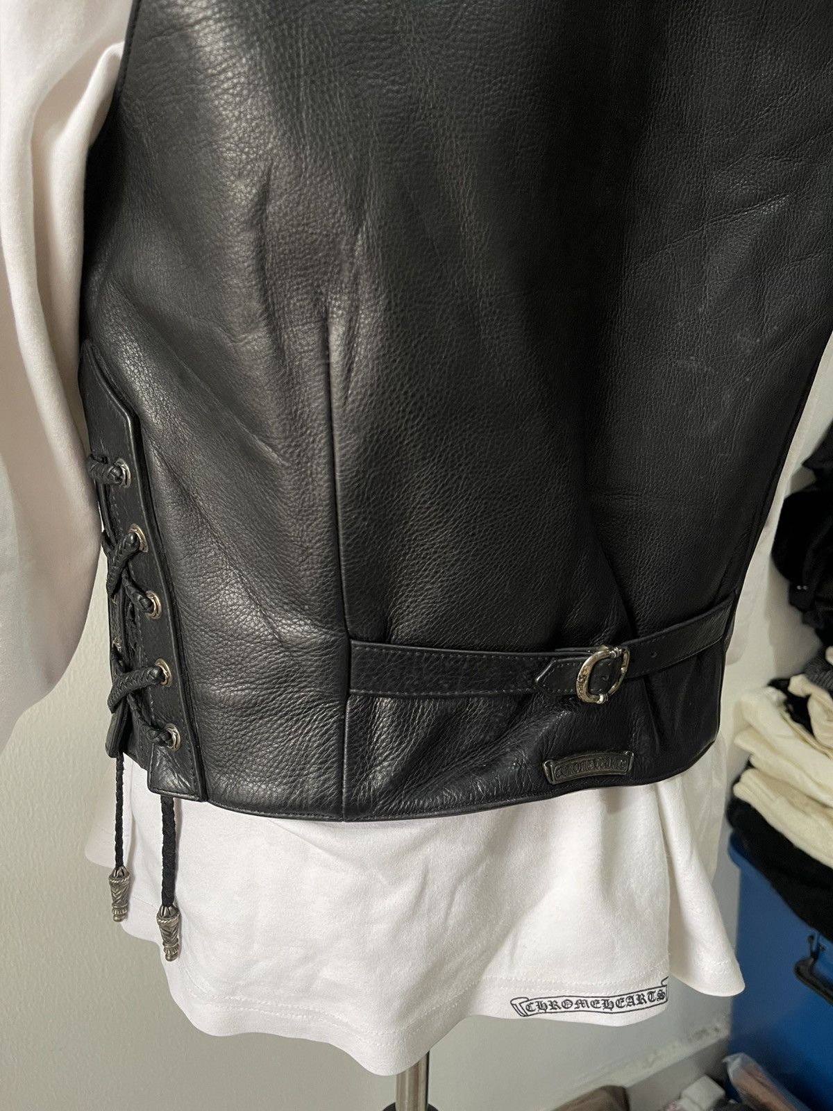 Chrome Hearts 1995 Iconic Chrome Hearts Six Button Leather Vest Size US M / EU 48-50 / 2 - 11 Thumbnail