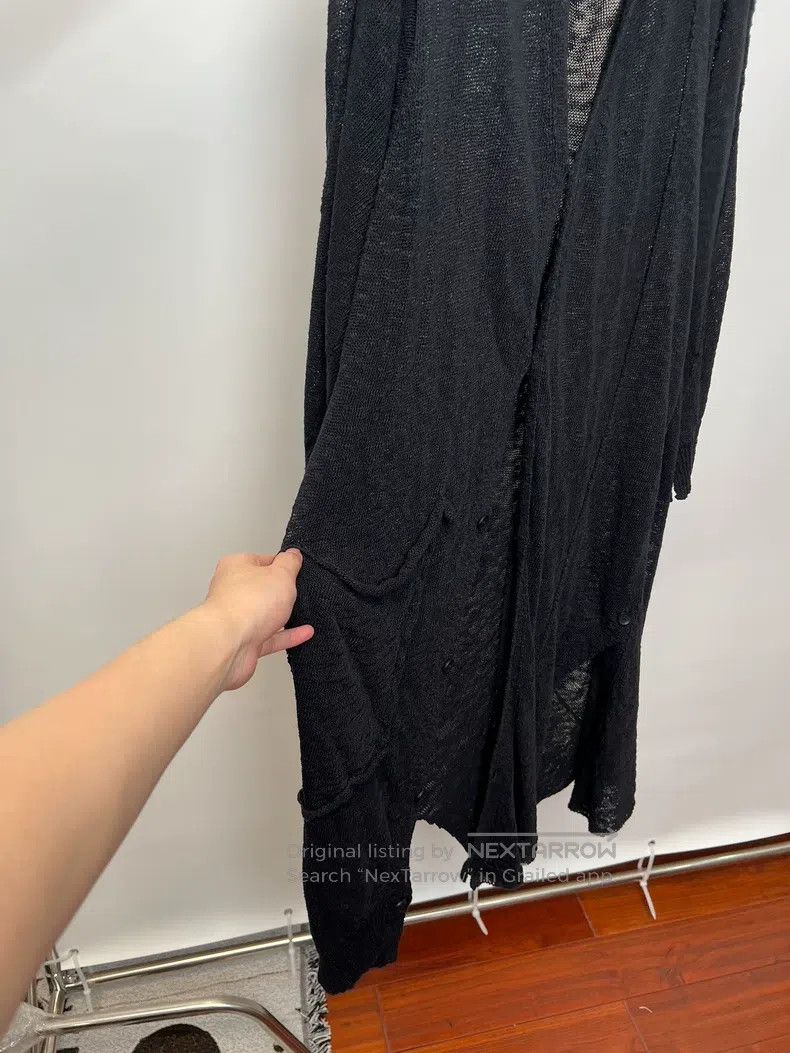 Yohji Yamamoto YOHJI YAMAMOTO Cloak V-neck diagonal button knit sweater Size US L / EU 52-54 / 3 - 4 Thumbnail