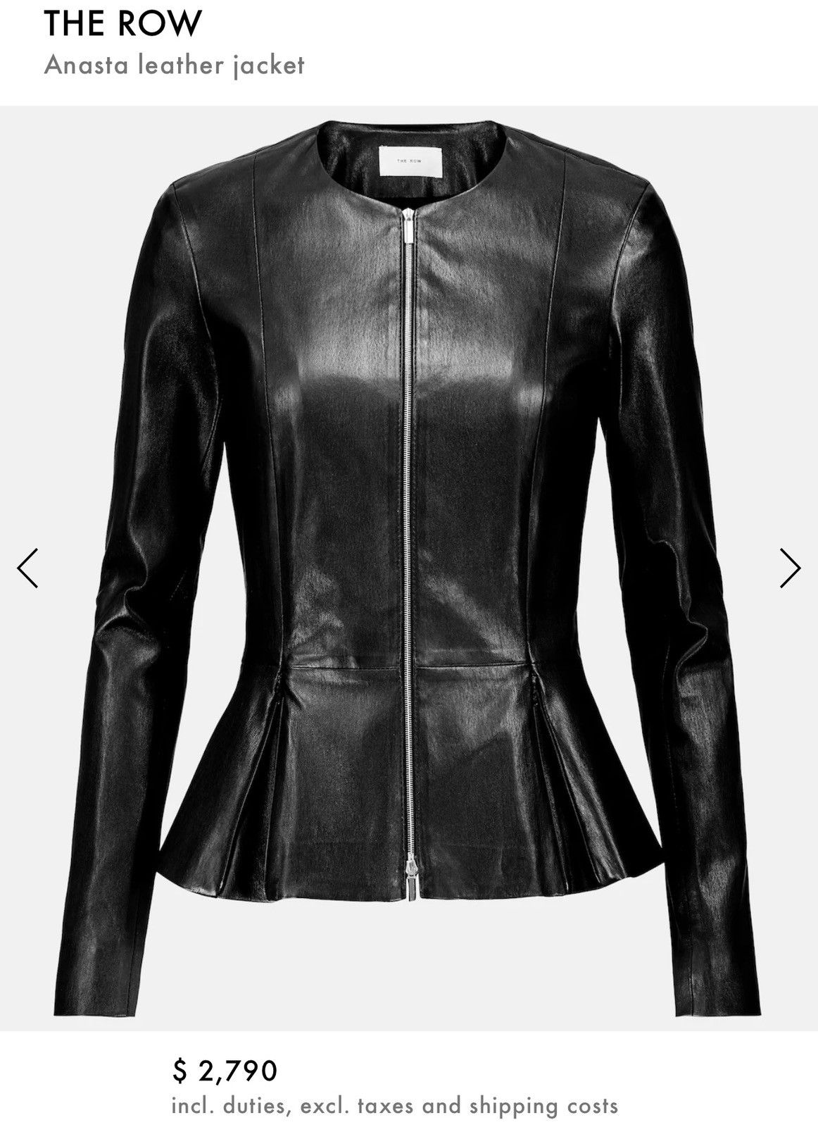 The Row The Row Anasta Jacket 100% Lambskin Leather Size XL / US 12-14 / IT 48-50 - 21 Thumbnail