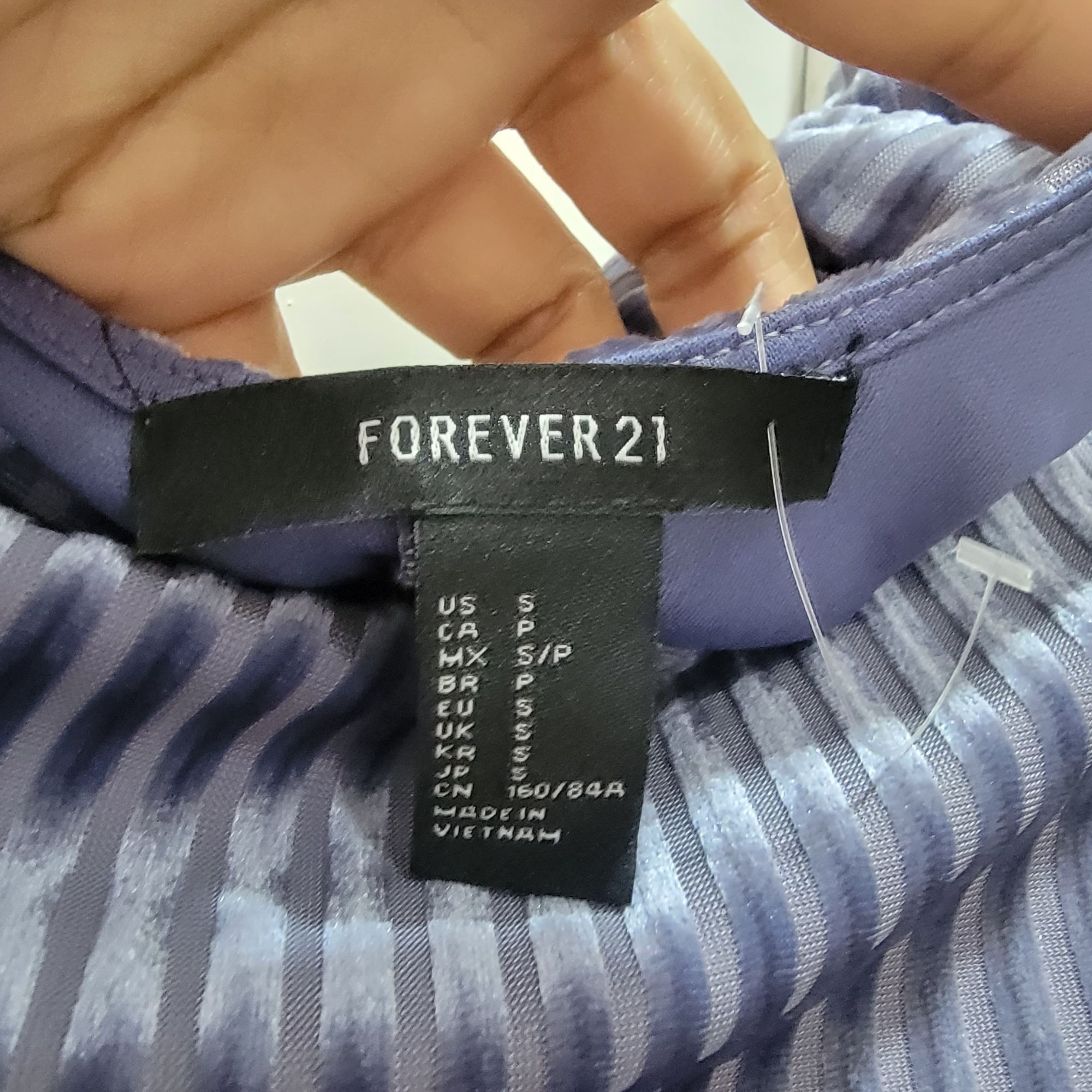Forever 21 ✨Forever 21 Size S Women's Velvet Scoop Back striped party d Size S / US 4 / IT 40 - 3 Thumbnail