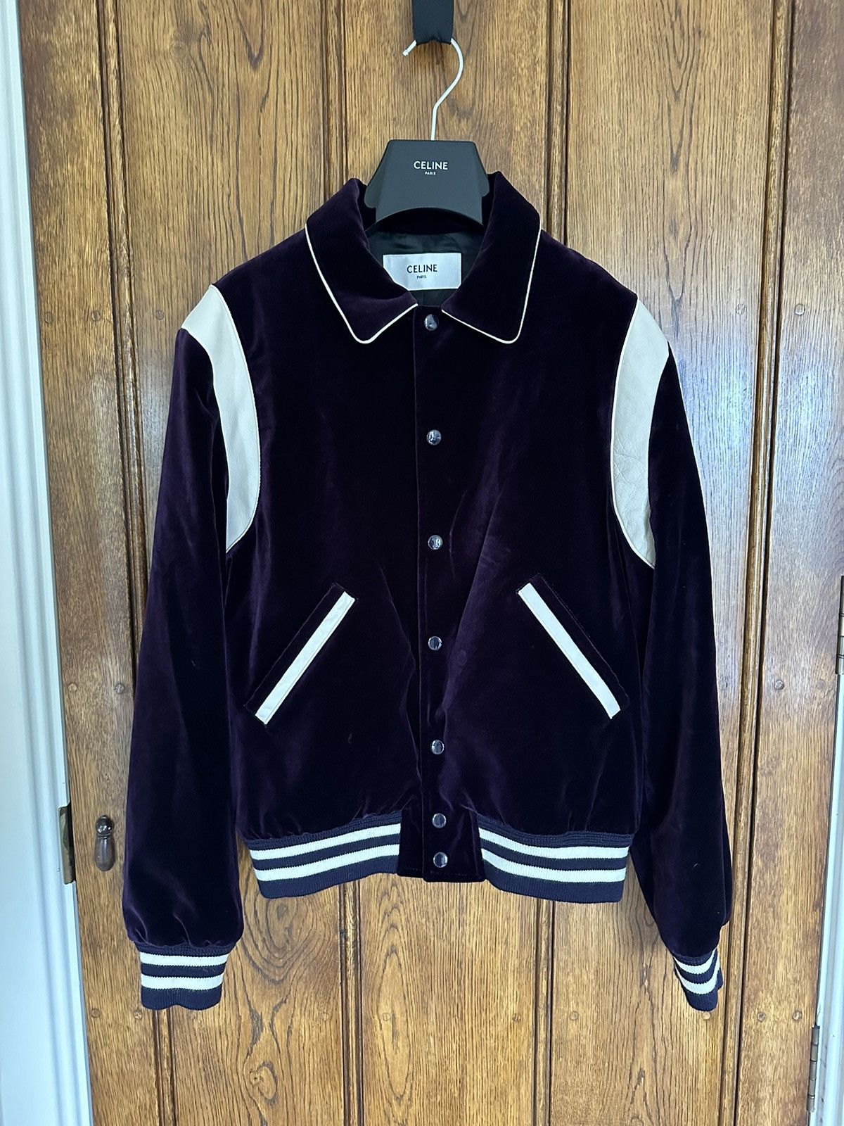 Celine Grail FW20 Celine purple velvet teddy jacket 46 Size US S / EU 44-46 / 1 - 3 Thumbnail