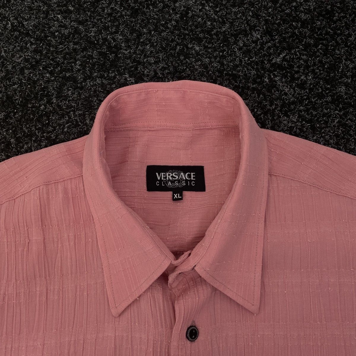 VERSACE VINTAGE PINK BUTTON UP SHIRT 90s