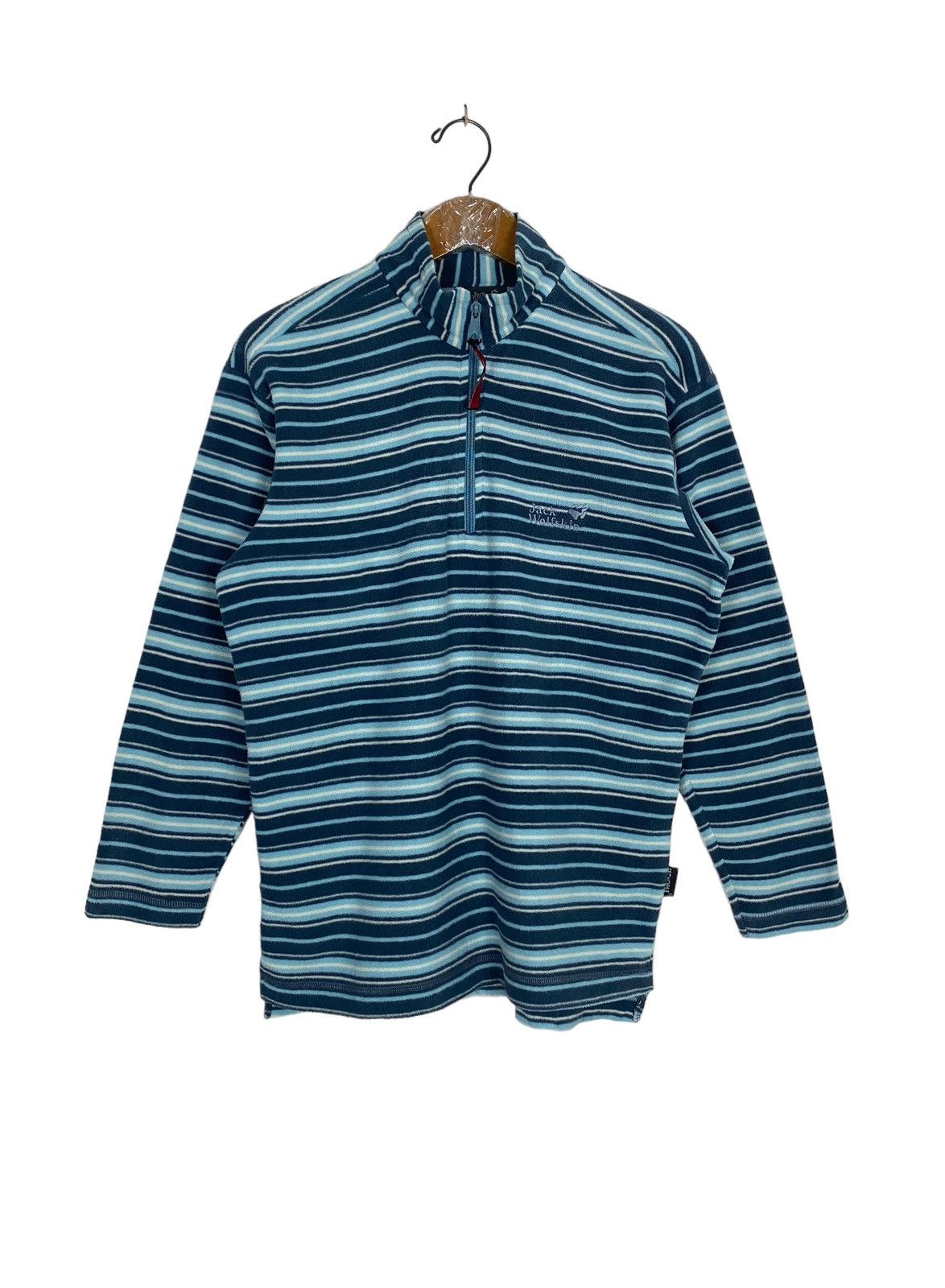 Jack Wolfskin Jack Wolfskin Stripe Fleece Embroidery Small Logo Italy Size US S / EU 44-46 / 1 - 1 Thumbnail