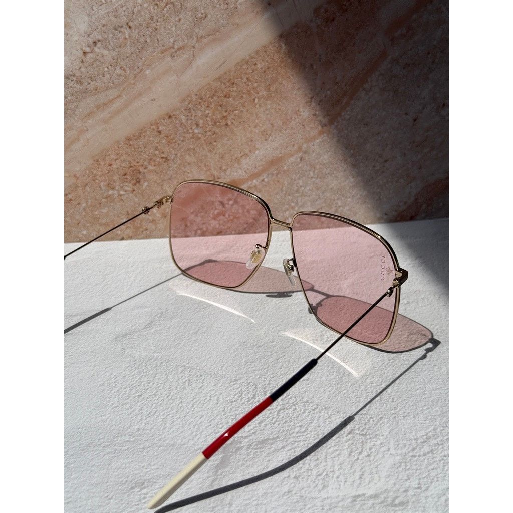 Gucci NEW Gucci GG0394S Gold Pink Lens Sunglasses RARE Size ONE SIZE - 10 Thumbnail