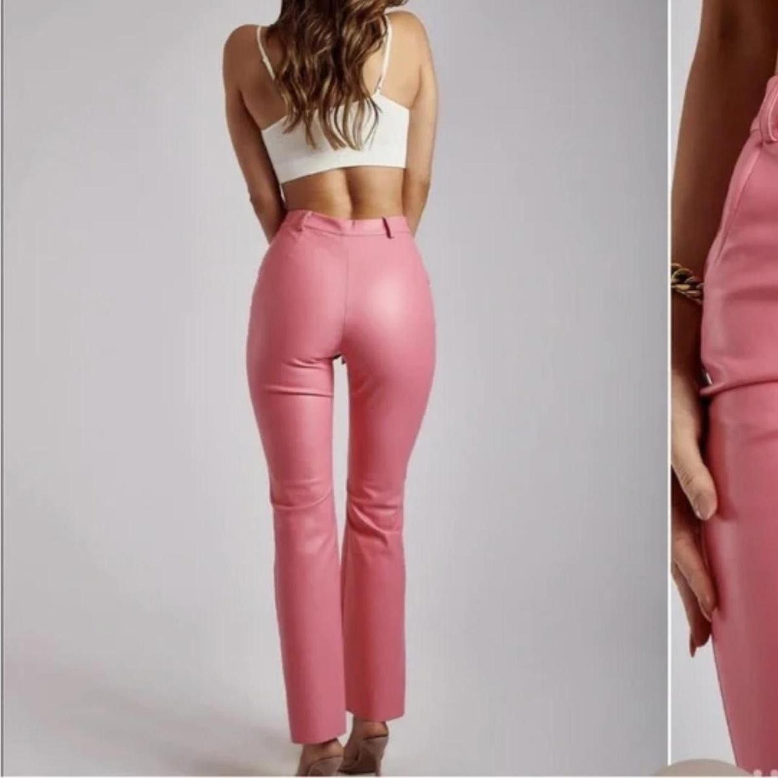 Other Meshki Pink Tailored High Waisted Pants Size 25" / US 0 / IT 36 - 3 Thumbnail