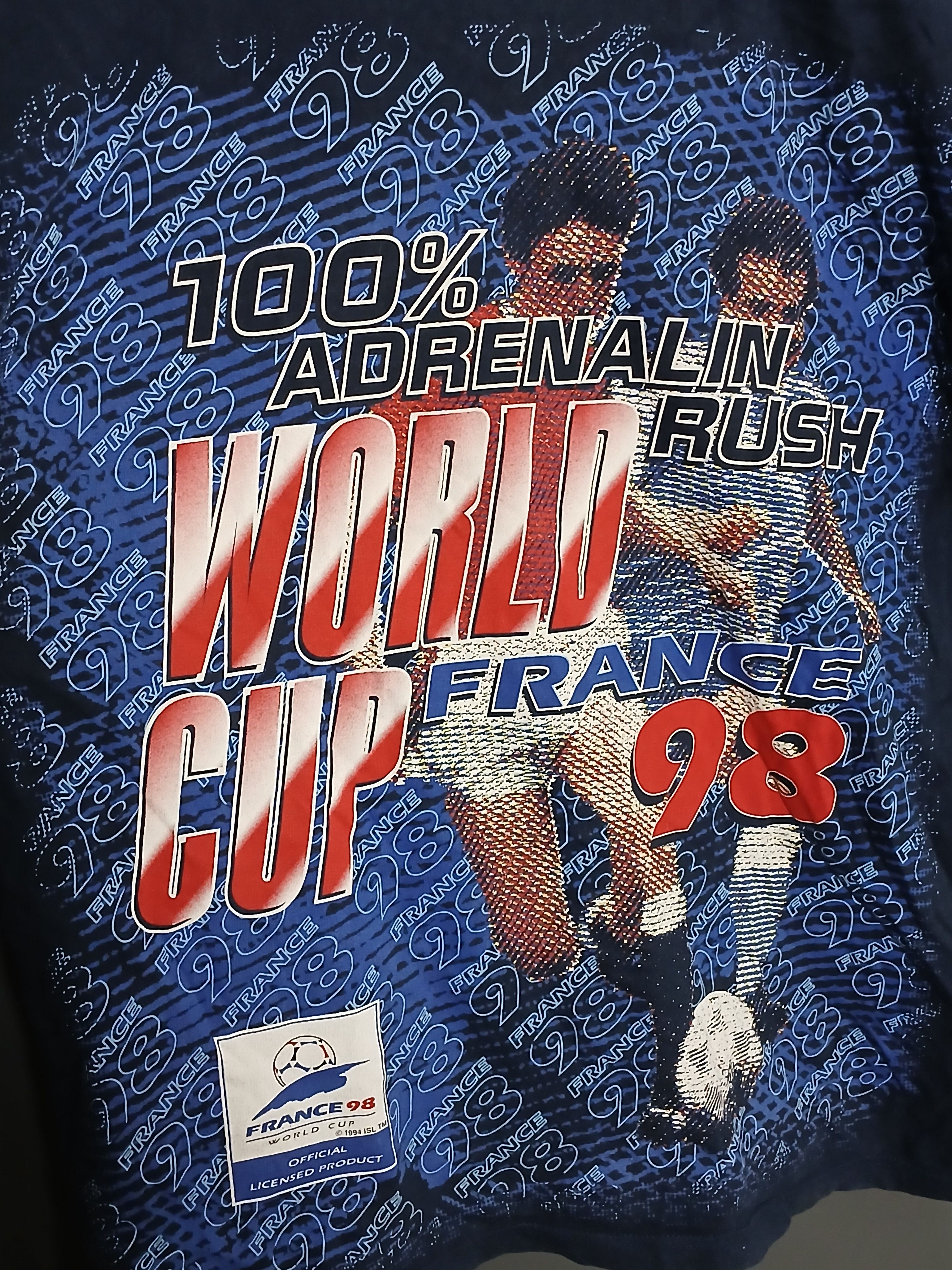 Vintage Vintage 1998 World Cup France Football T-Shirt Size US M / EU 48-50 / 2 - 3 Thumbnail