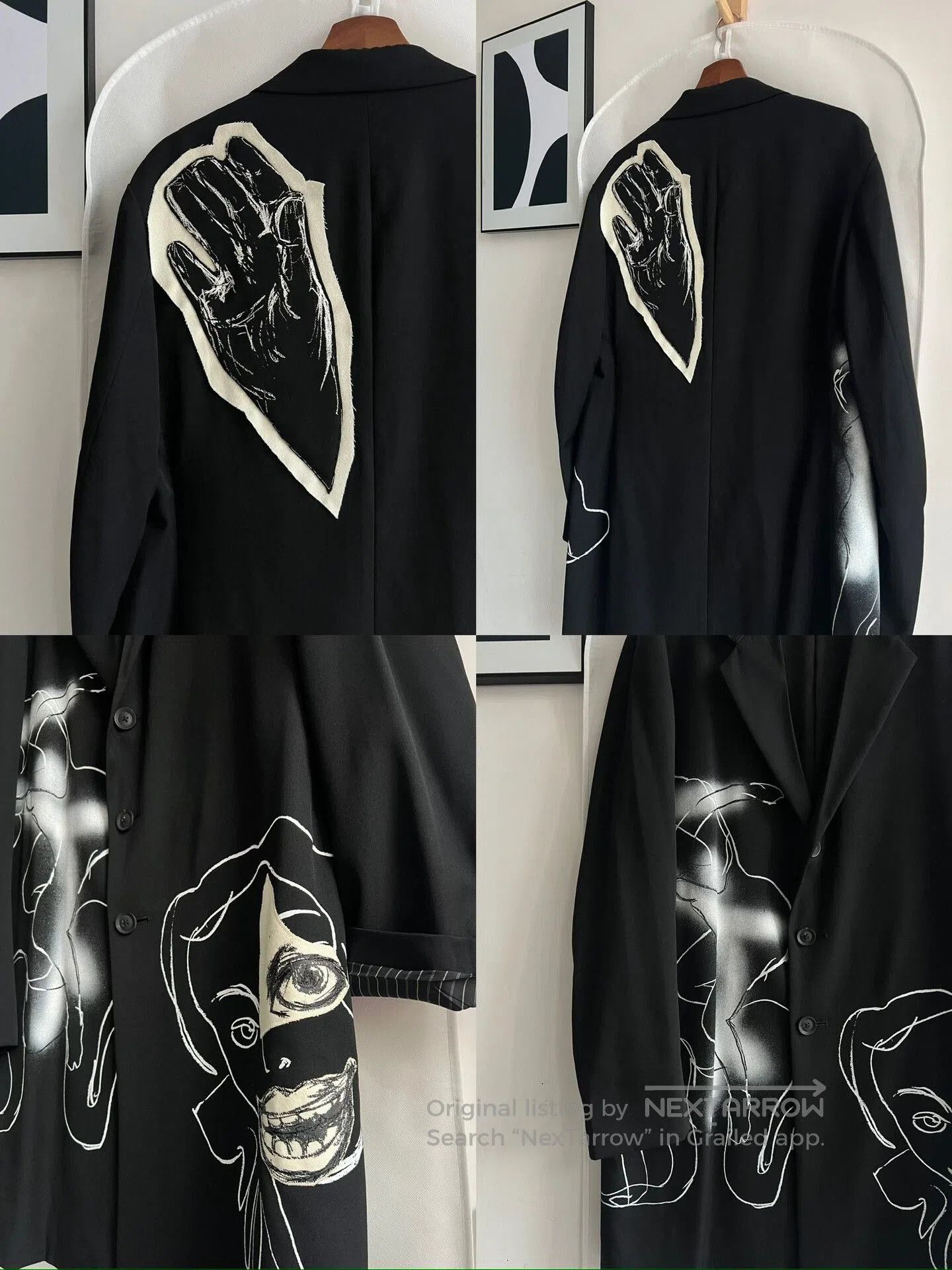 Yohji Yamamoto Yohji Yamamoto Graphic Coat. Size US M / EU 48-50 / 2 - 8 Thumbnail