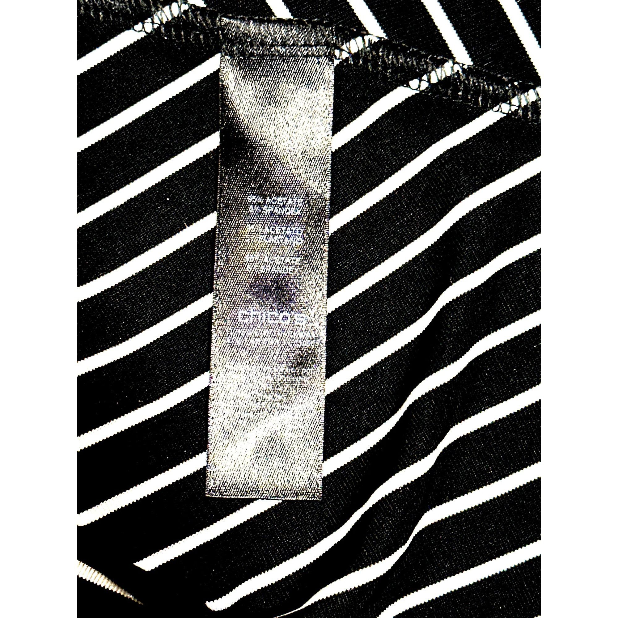 Chicos Chicos Black White Striped Asymmetrical Long Sleeve Tunic Dr Size XL / US 12-14 / IT 48-50 - 7 Thumbnail
