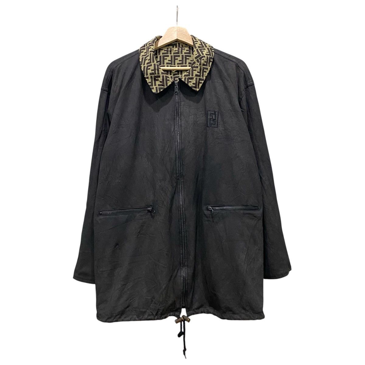 Fendi Vintage Fendi Zucca Monogram Reversible Coach Jacket Size US L / EU 52-54 / 3 - 4 Thumbnail