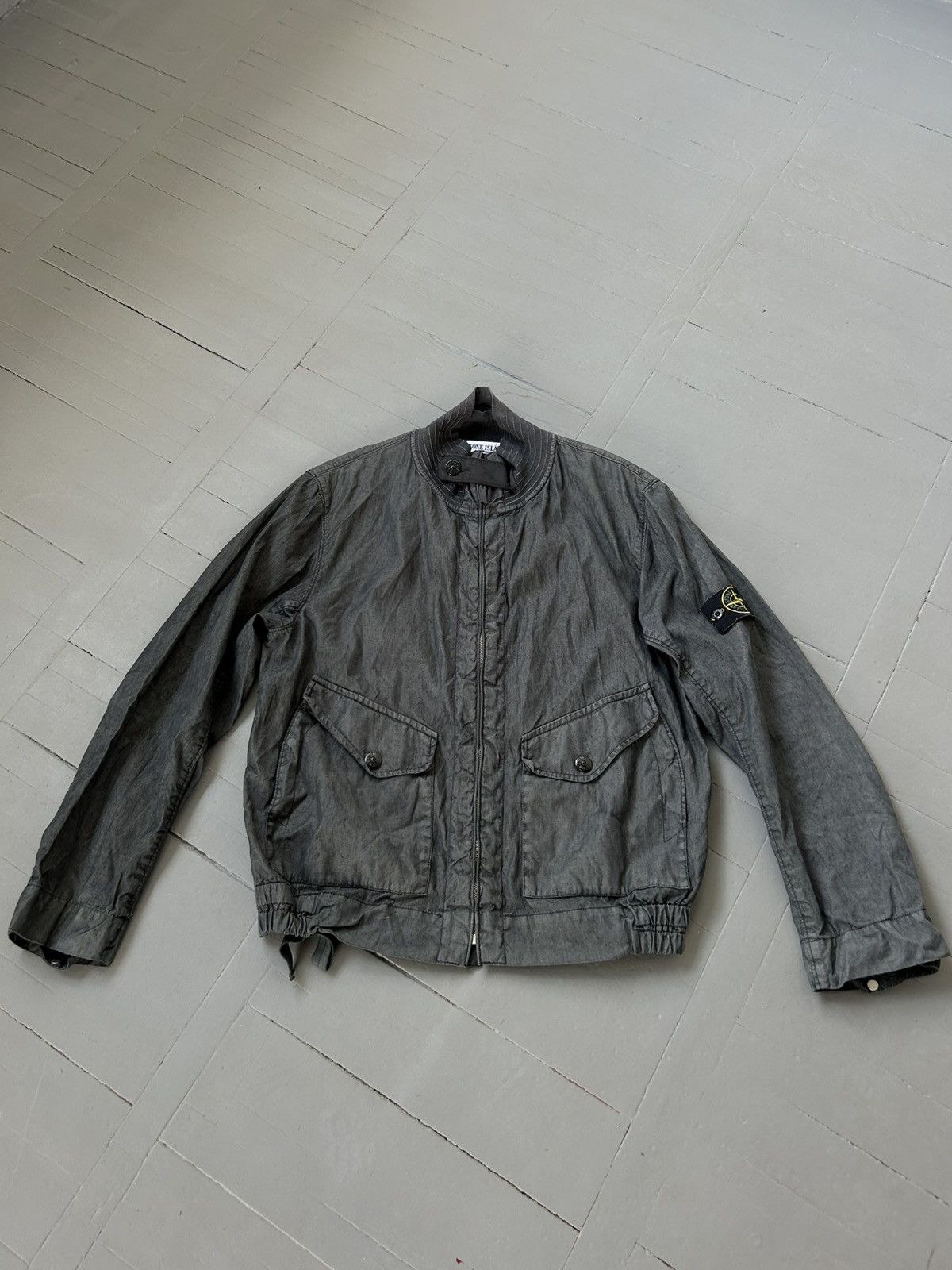 Windbreaker Mens Jacket Stone Island Bomber Jacket Navy STONE