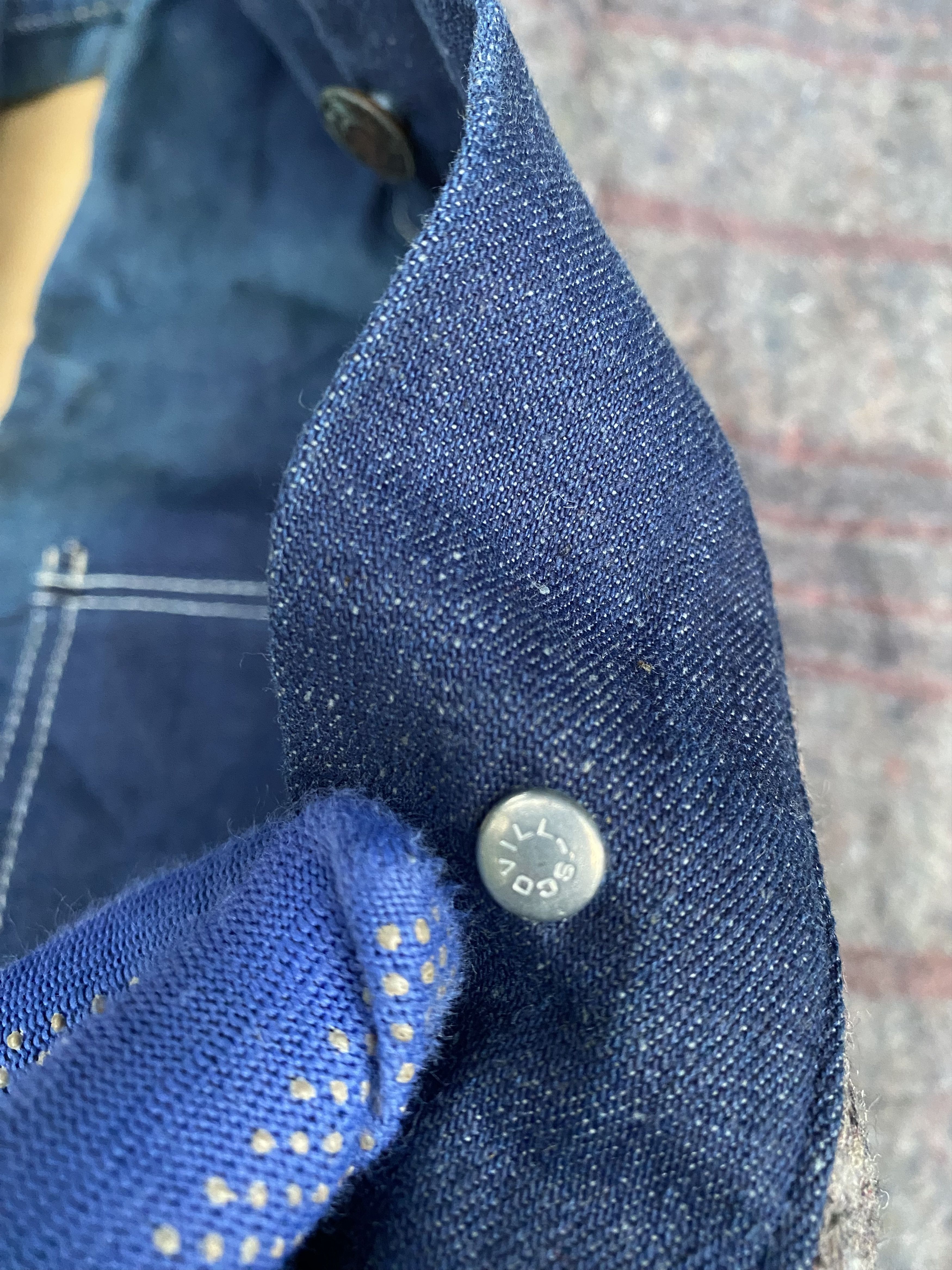 Edwin Vintage 80S Edwin sunfaded Chore denim jacket inner blanket Size US S / EU 44-46 / 1 - 8 Thumbnail
