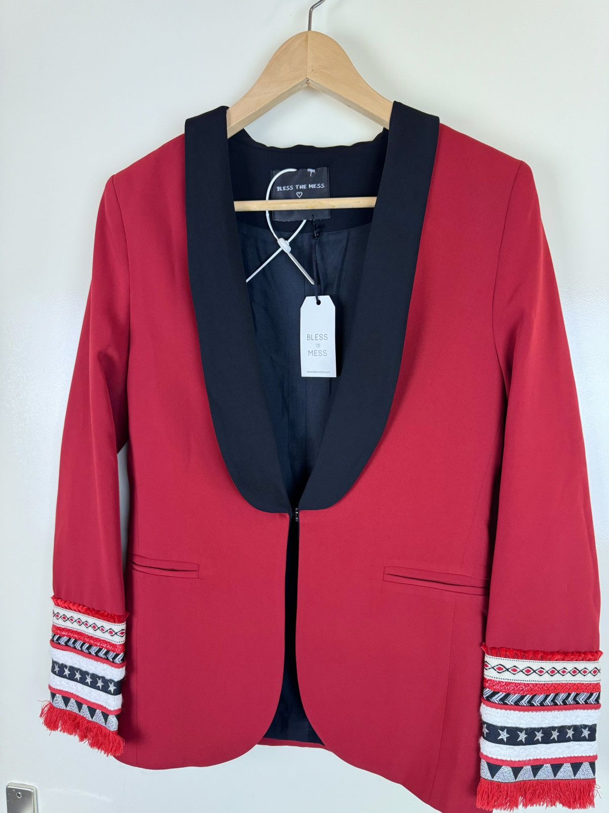 Chiara Ferragni Bless the mess blonde salad Chiara ferragni wool Blazer red Size S / US 4 / IT 40 - 5 Thumbnail