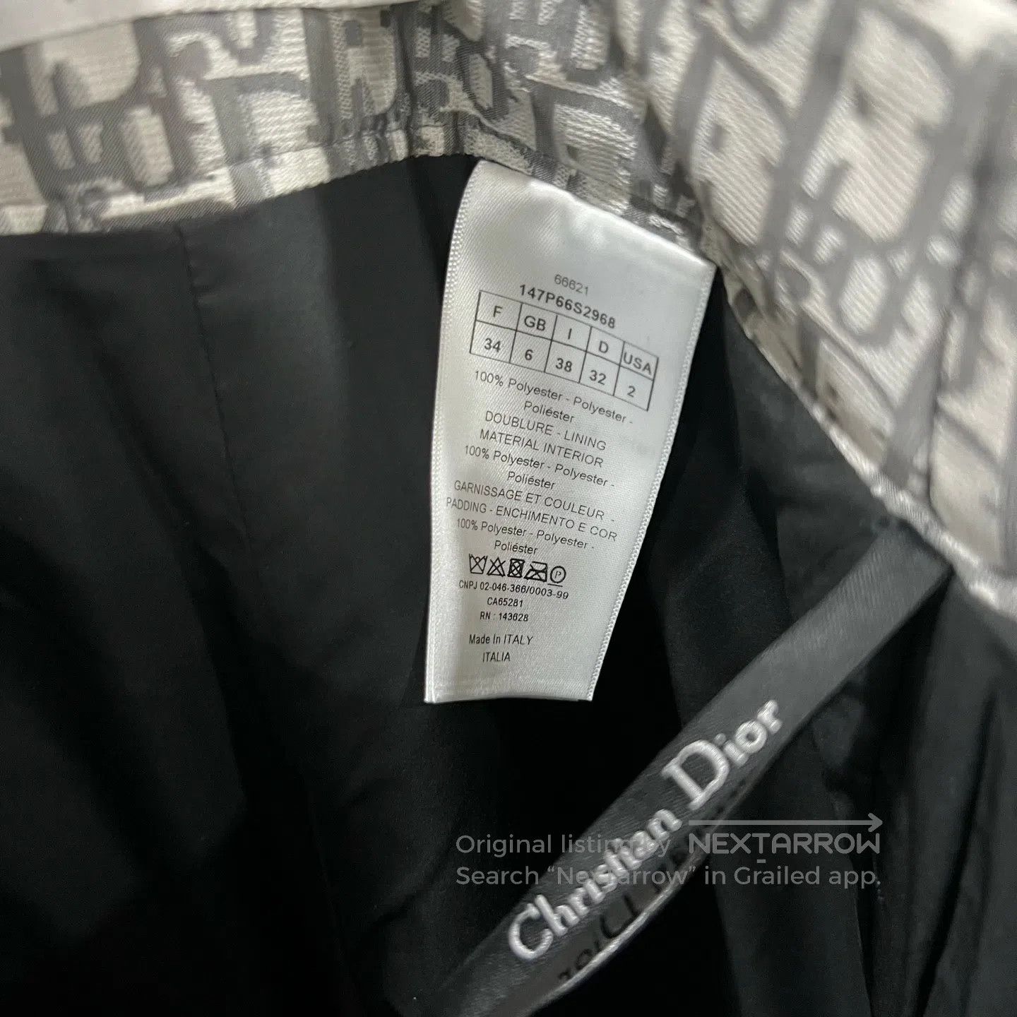 Dior Dior Ski Collection Grey All-Over Print Quilted Pants| Size 33" - 6 Thumbnail
