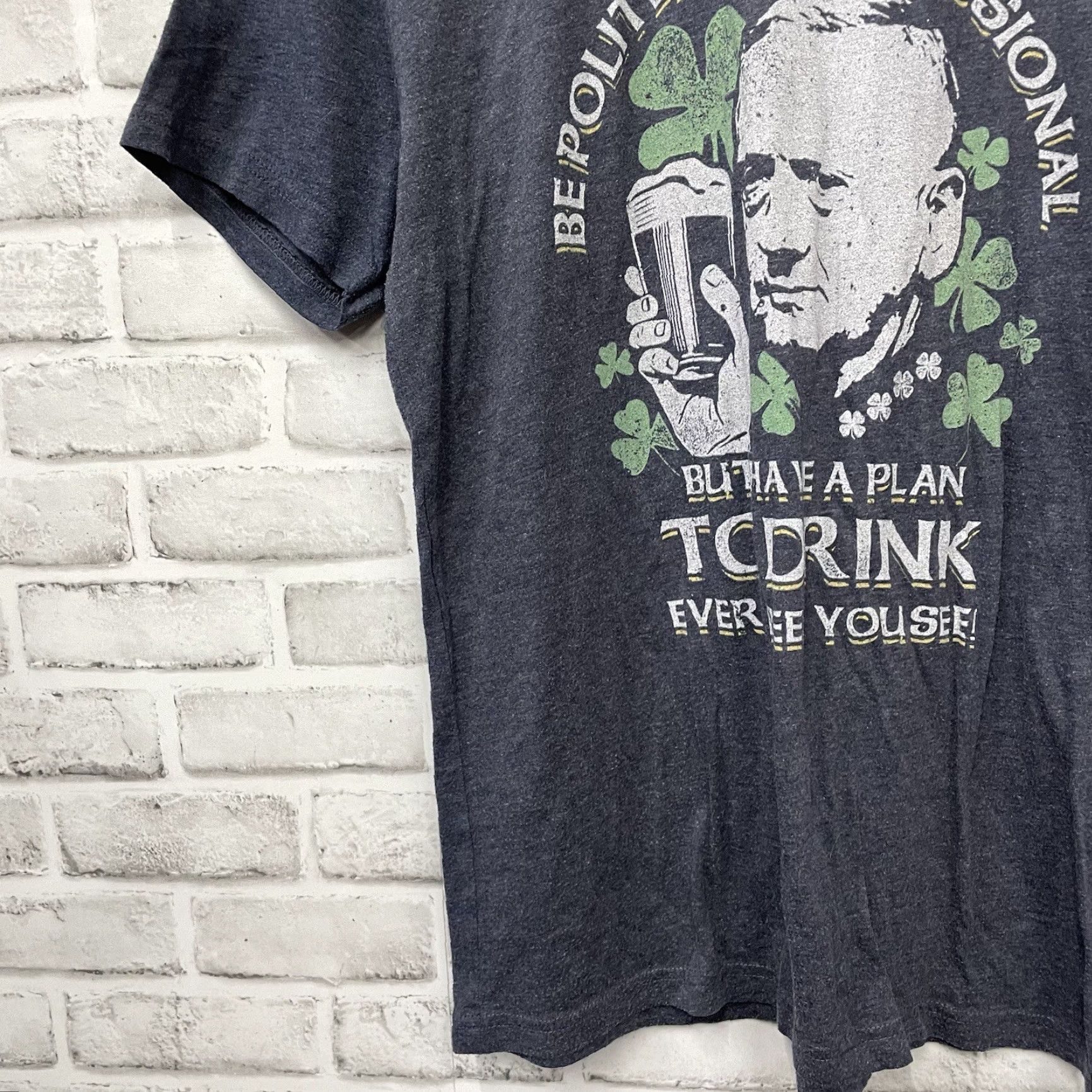 Vintage American AF T-Shirt Mens Size L Blue Beer Graphic Polyester Blend Size US L / EU 52-54 / 3 - 3 Thumbnail