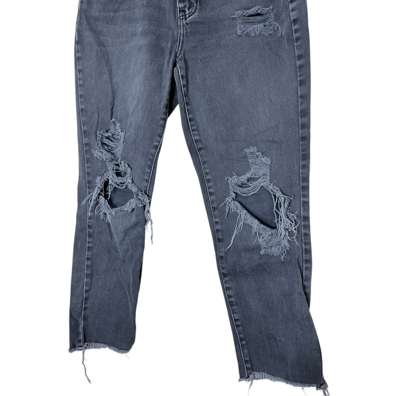 Pacsun Pacsun Gray Mom Jeans Ripped High Rise Relaxed Leg Distresse Size 26" / US 2 / IT 38 - 3 Thumbnail