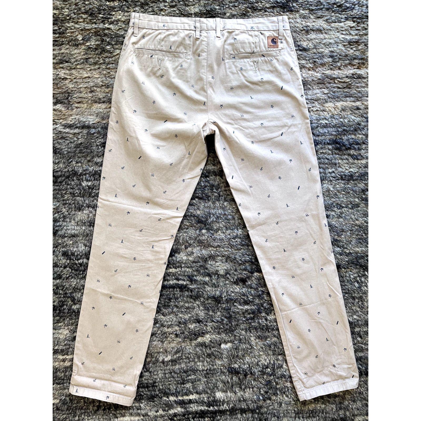 Carhartt Wip Carhartt WIP Chino Khaki with PRINT 32x34 (36x34) Size US 32 / EU 48 - 4 Thumbnail