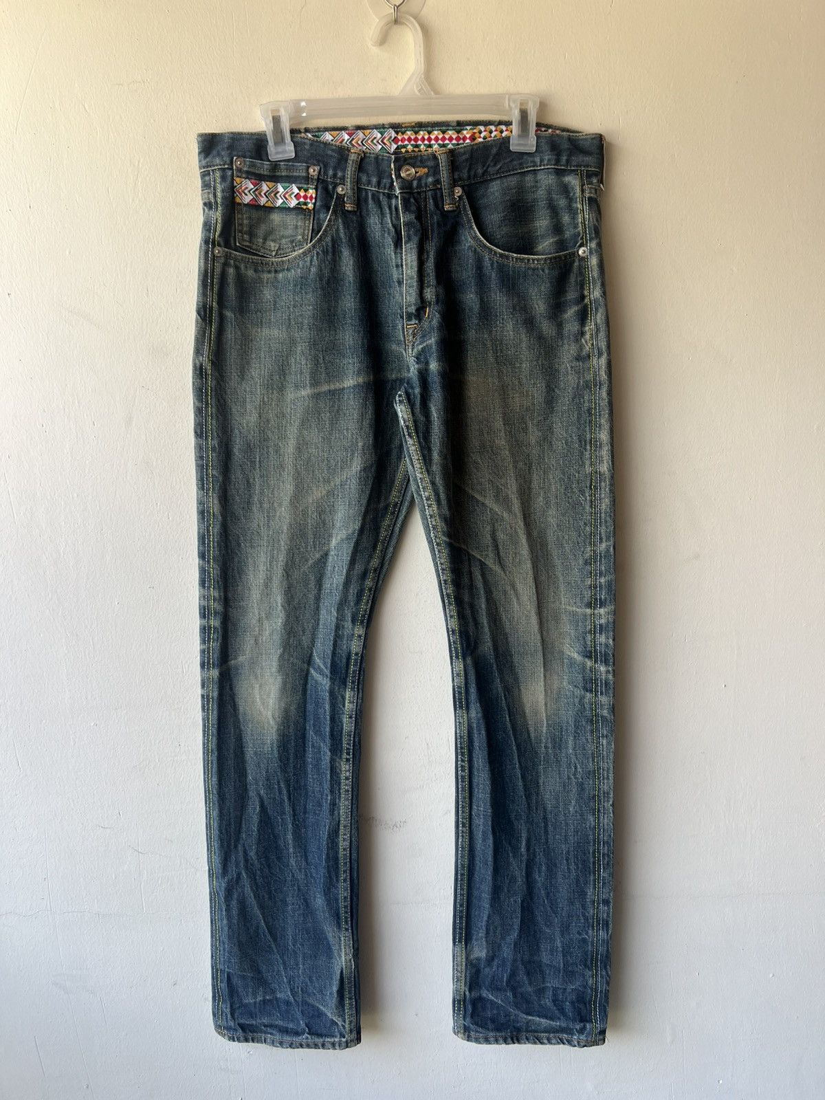 Swagger Vintage Swagger Japan Faded Dirty Mud Denim Jeans Size US 32 / EU 48 - 12 Thumbnail