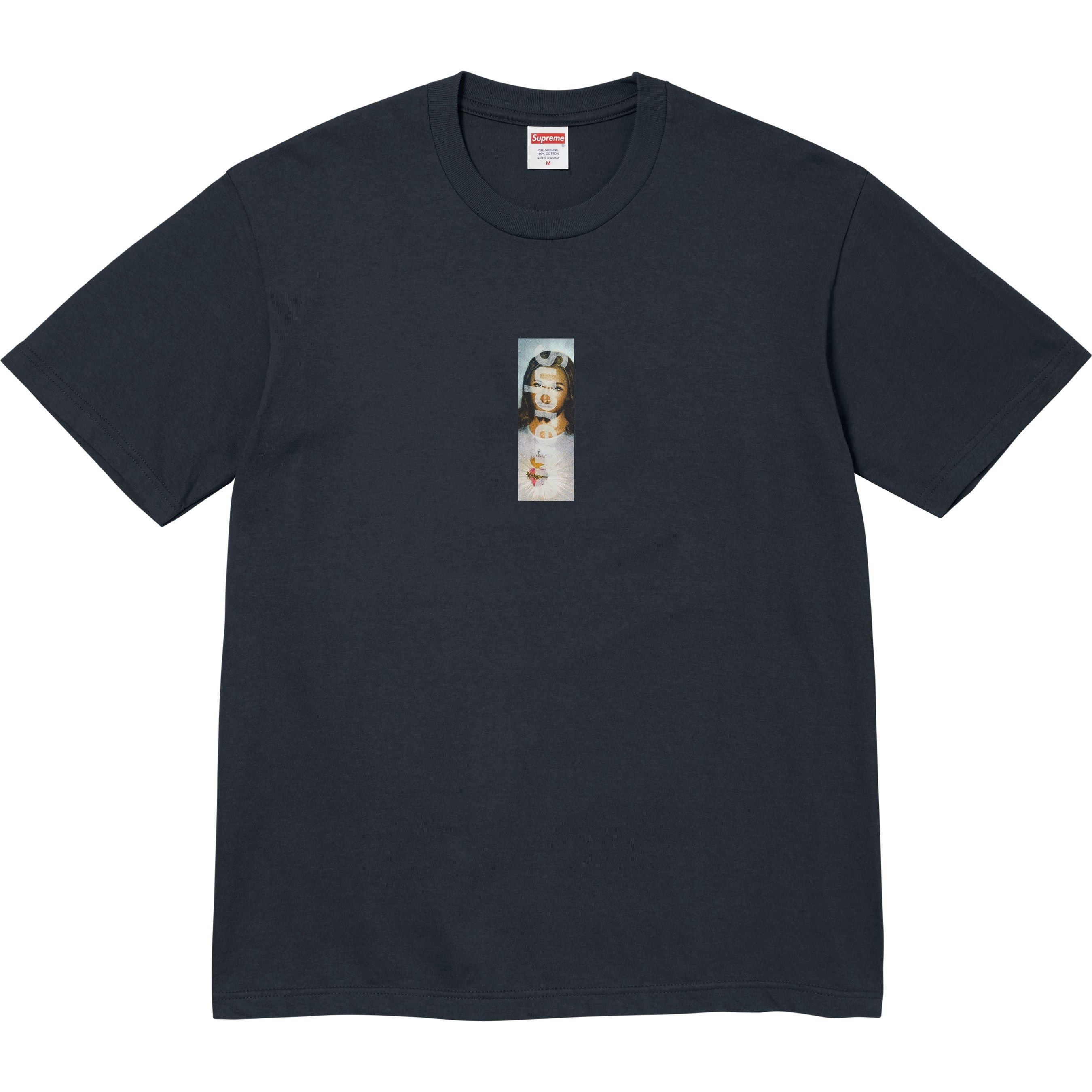 Designer × Supreme Supreme Navy Blue Cross Box Logo T-Shirt | Grailed