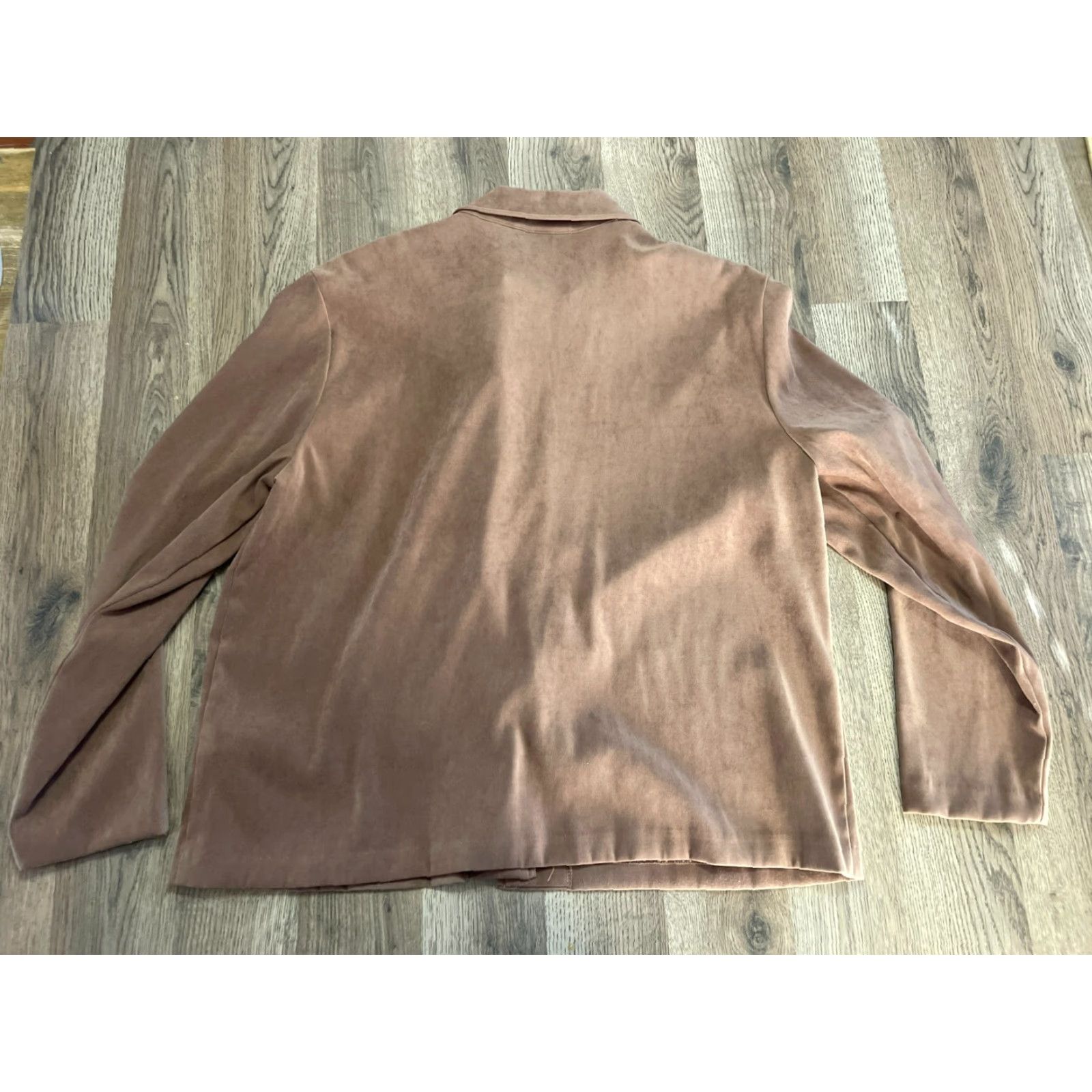 Vintage VINTAGE? (No) Briggs Jacket Women's Large Brown Button Up Blazer Long Sleeve Casual Fall Spring Summer Polyester Solid Regular Pink? Size L / US 10 / IT 46 - 2 Thumbnail
