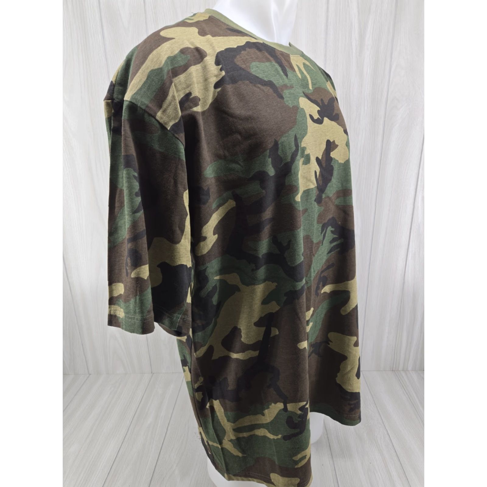 Vintage Claudio Nucci T Shirt Mens XL Woodland Green Camo Cotton Short Sleeve Size US XL / EU 56 / 4 - 5 Thumbnail