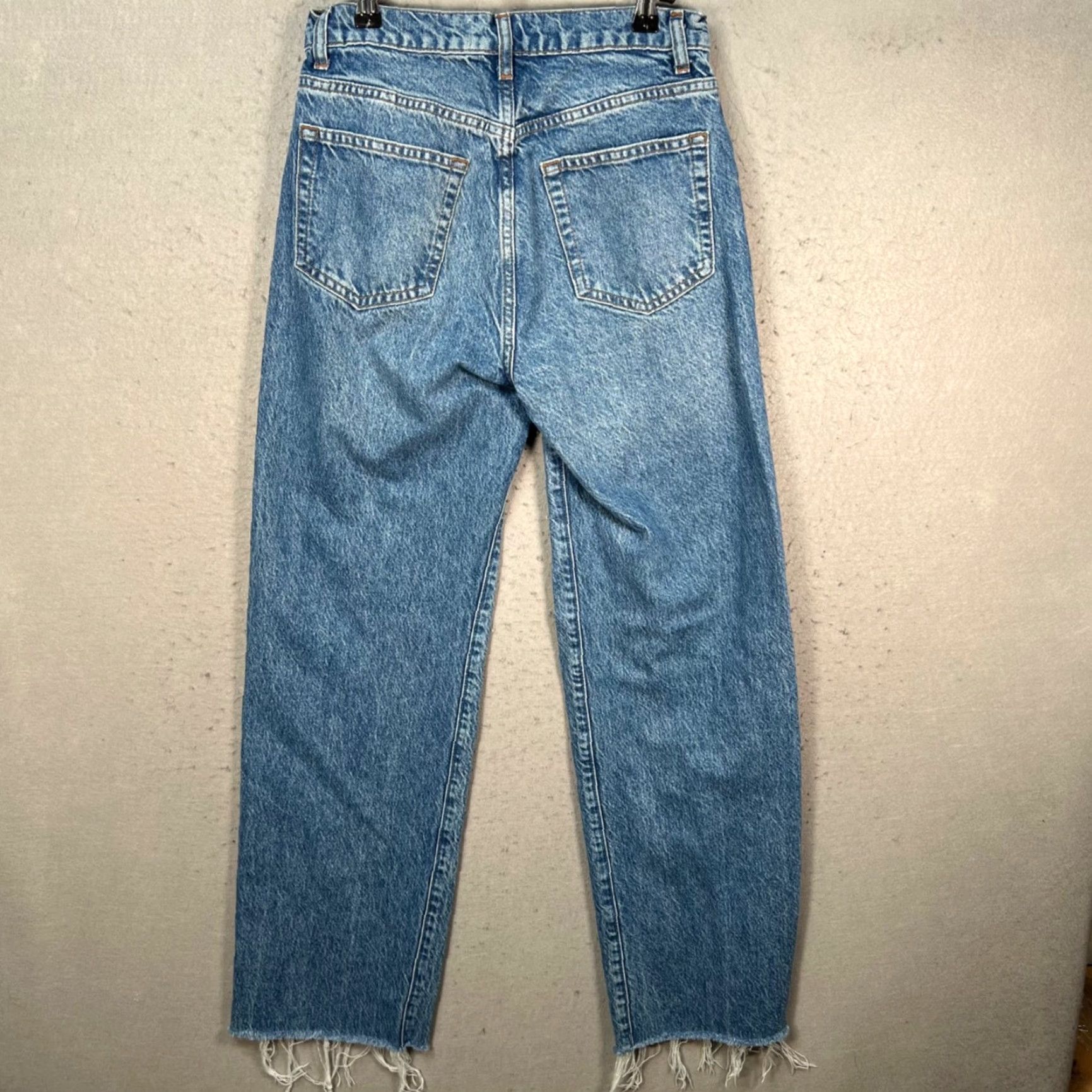 Reformation Reformation Jeans Size 26 Blue Distressed High Rise Straight Denim 5-Pocket Womens/Vintage No Shirt/Hoodie? Size 26" / US 2 / IT 38 - 2 Thumbnail
