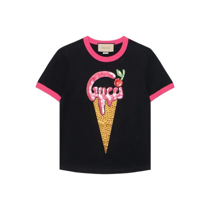 Gucci Gucci Logo Short Sleeve T-Shirt for Women Size XS / US 0-2 / IT 36-38 - 1 Thumbnail
