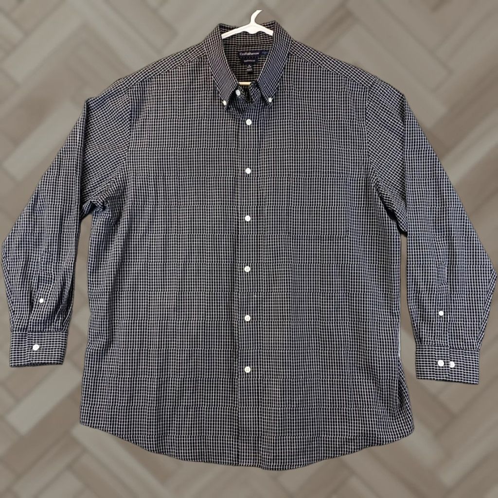 Croft & Barrow Croft & Barrow Shirt Men’s 18 34/35 Black Plaid Long Sleeve Button-Up Classic Fit 100% Cotton Regular Vintage? No Size US XXL / EU 58 / 5 - 1 Thumbnail