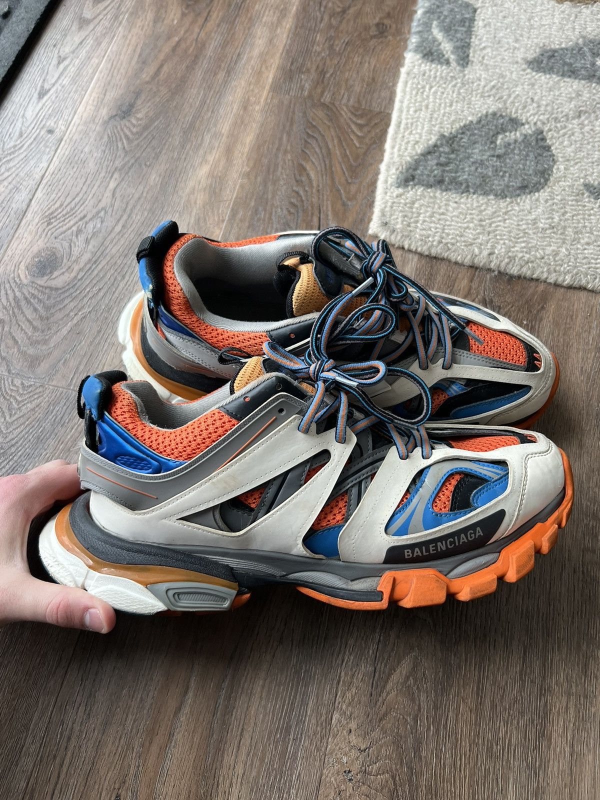Balenciaga Balenciaga Track Trainer blue orange size 11 EU 44 Size US 11 / EU 44 - 4 Thumbnail