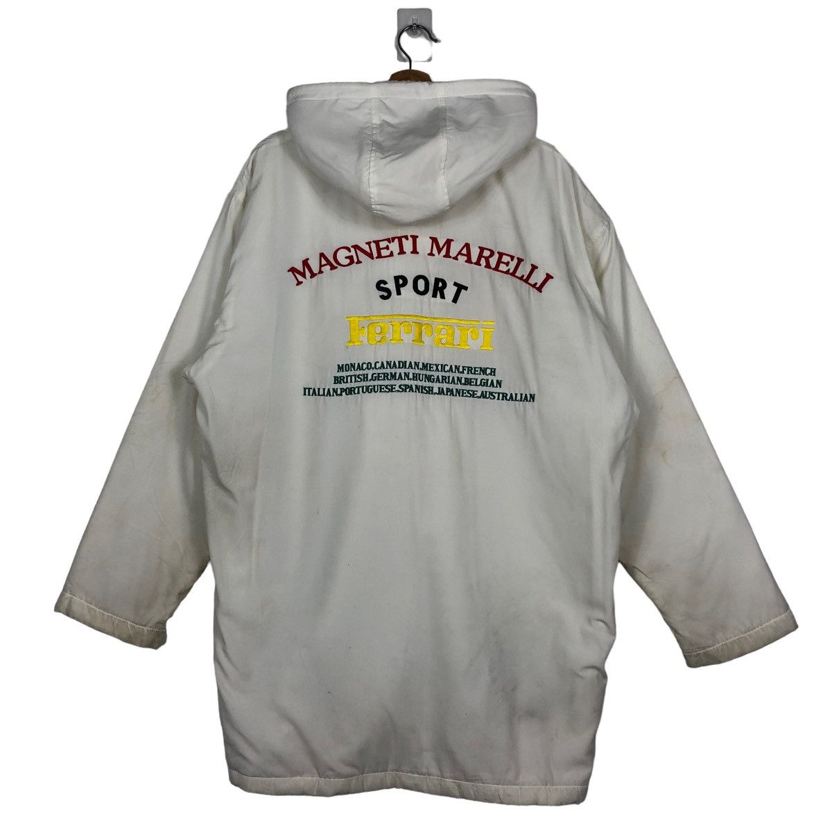 🔥Long Jacket Coach Hoodie Big Logo Magneti Marelli Ferrari