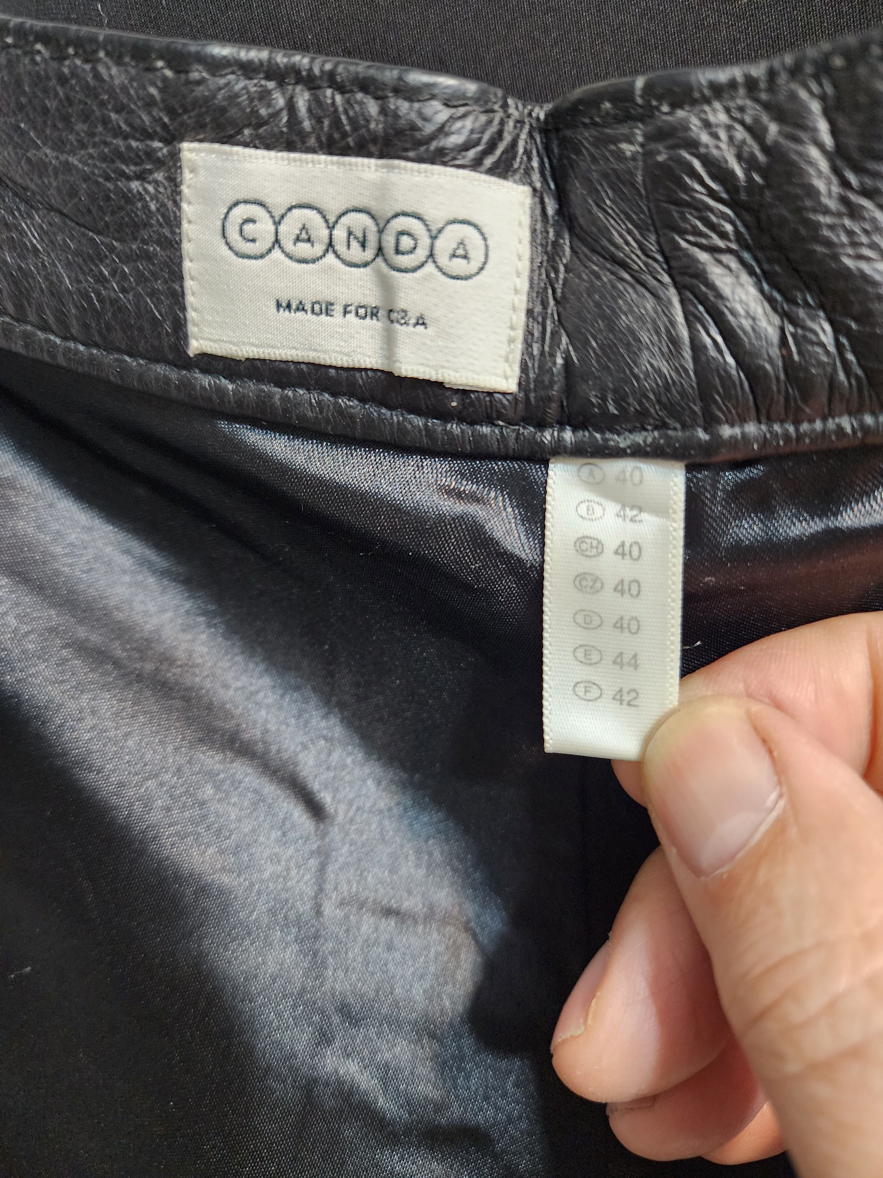 Genuine Leather Black Leather Pants: Elegant High Waist Trousers Size 30" / US 8 / IT 44 - 9 Thumbnail