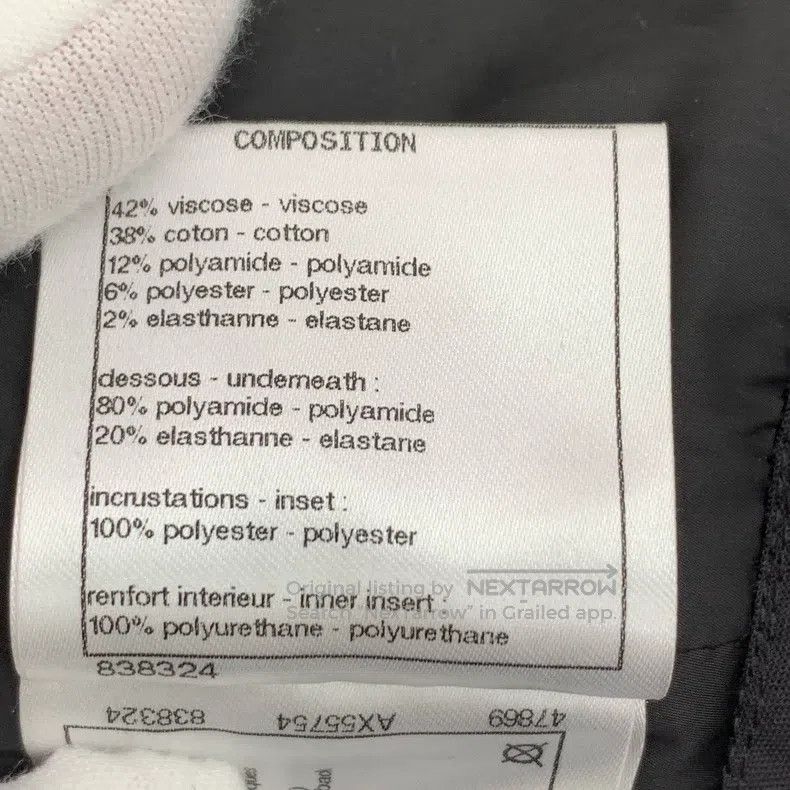 Chanel Chanel Black snowflake logo velvet cotton casual suspender Size 25" / US 0 / IT 36 - 8 Thumbnail